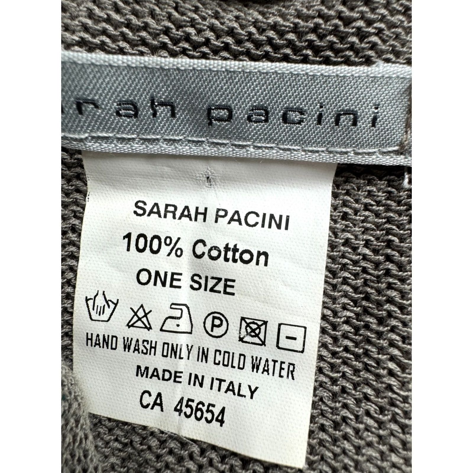 Sarah Pacini Sarah Pacini Grey Tunic Blouse Sleeveless Crew Neck One Size Womens Italy Shirt Blouse Tunic Grey Size ONE SIZE - 6 Thumbnail