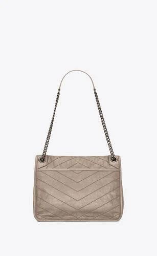 Saint Laurent Paris o1tp1o1224 Niki Large In Crinkled in Grey Size ONE SIZE - 2 Thumbnail