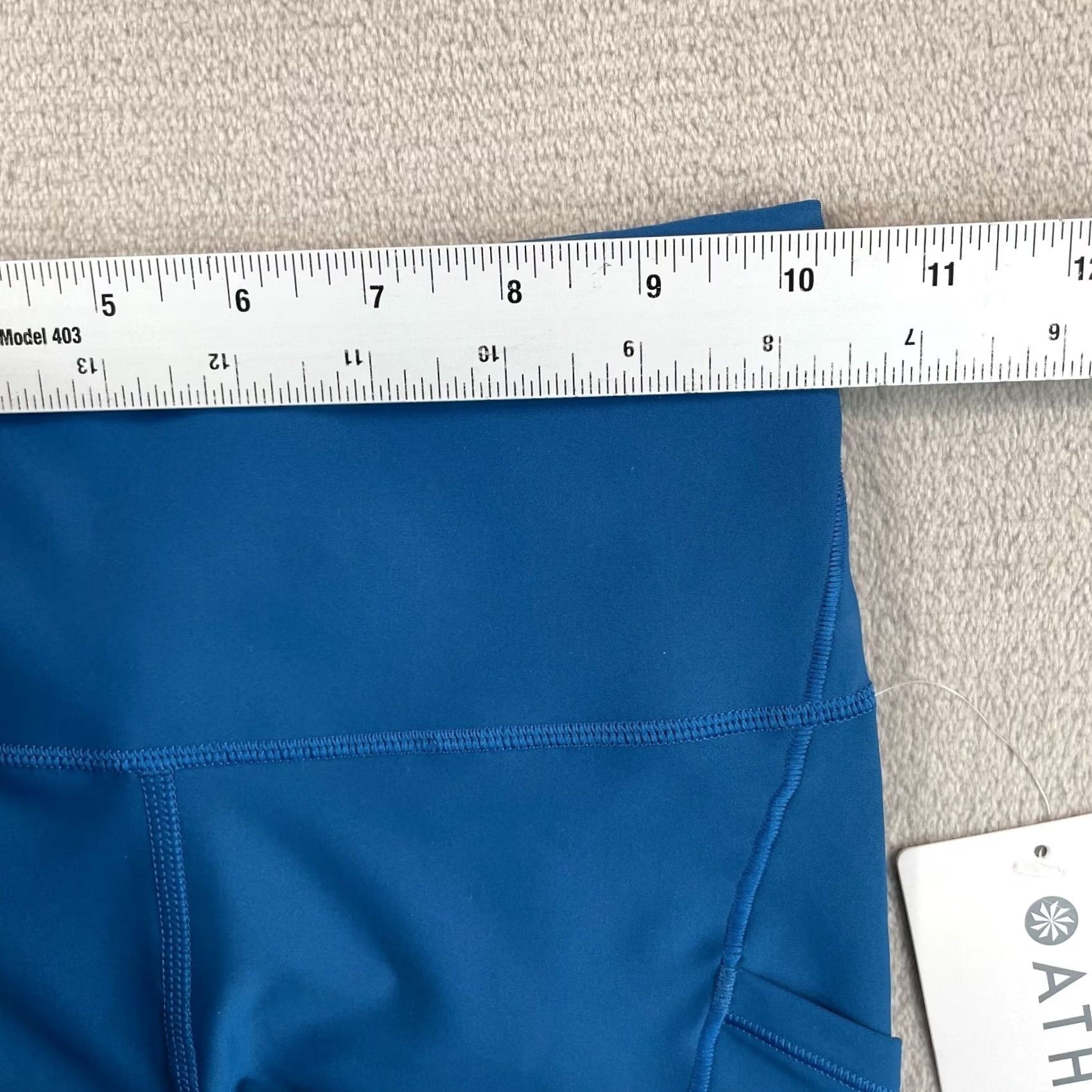 Athleta Athleta Bike Short Women 2XS Dark Lapis Blue 7" Stash Interval Pockets Yoga Gym NWT Size 24" / US 00 / IT 34 - 7 Thumbnail