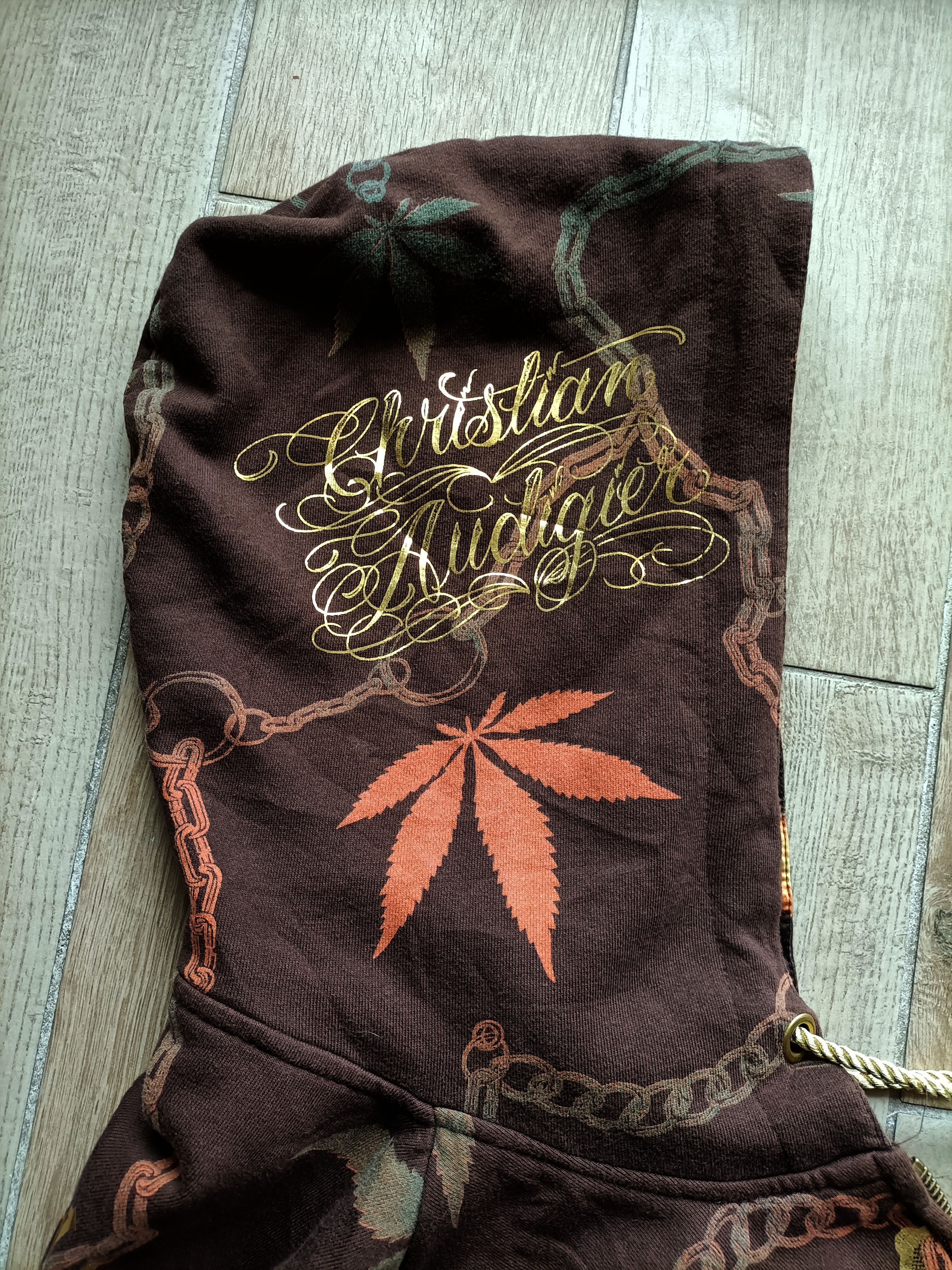 Ed Hardy 2000 Brown and Gold reverseble hoodie zip mcblinge Size US L / EU 52-54 / 3 - 2 Thumbnail