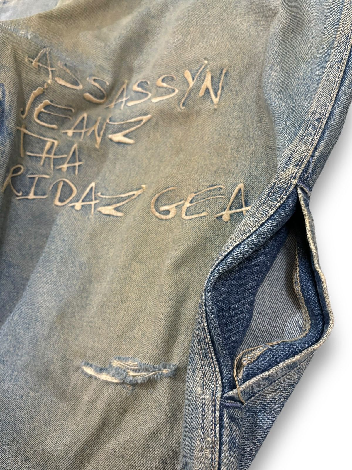 Southpole Vintage Assassyn Jeanz Mud Wash Utility Baggy Grunge Jeans Size US 34 / EU 50 - 8 Thumbnail
