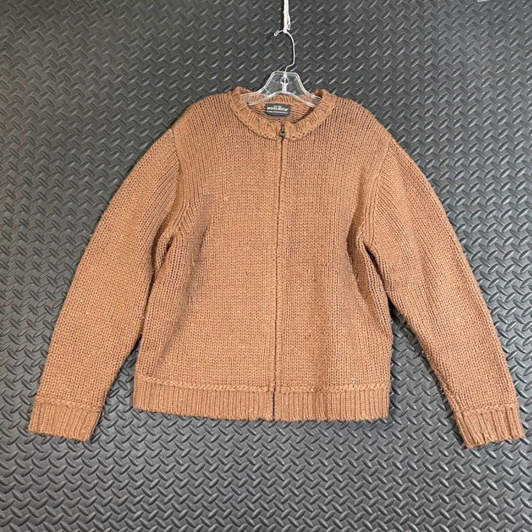 Vintage Woolrich Cardigan Wool Blend Full Zip Knit Sweater Brown Dark Clove Womens XL Size XL / US 12-14 / IT 48-50 - 2 Thumbnail