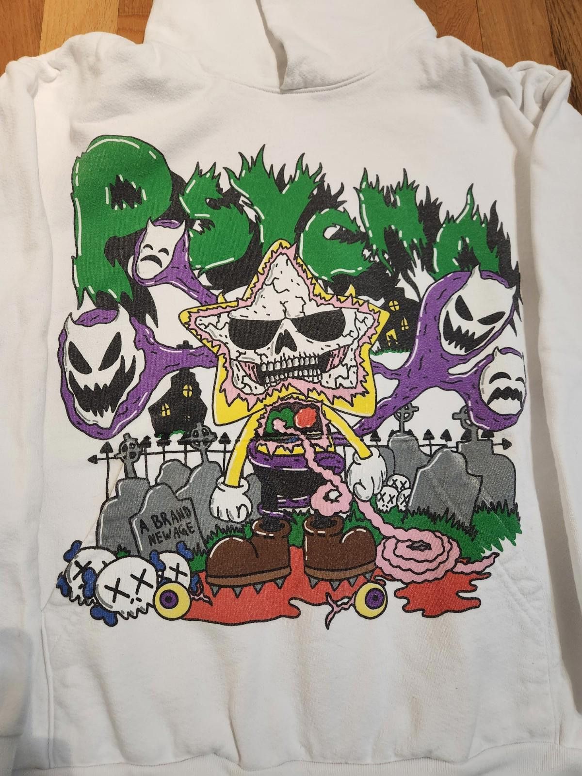 Sukamii Sukamii Psycho Starboy Hoodie White Men's Large Size US L / EU 52-54 / 3 - 2 Thumbnail