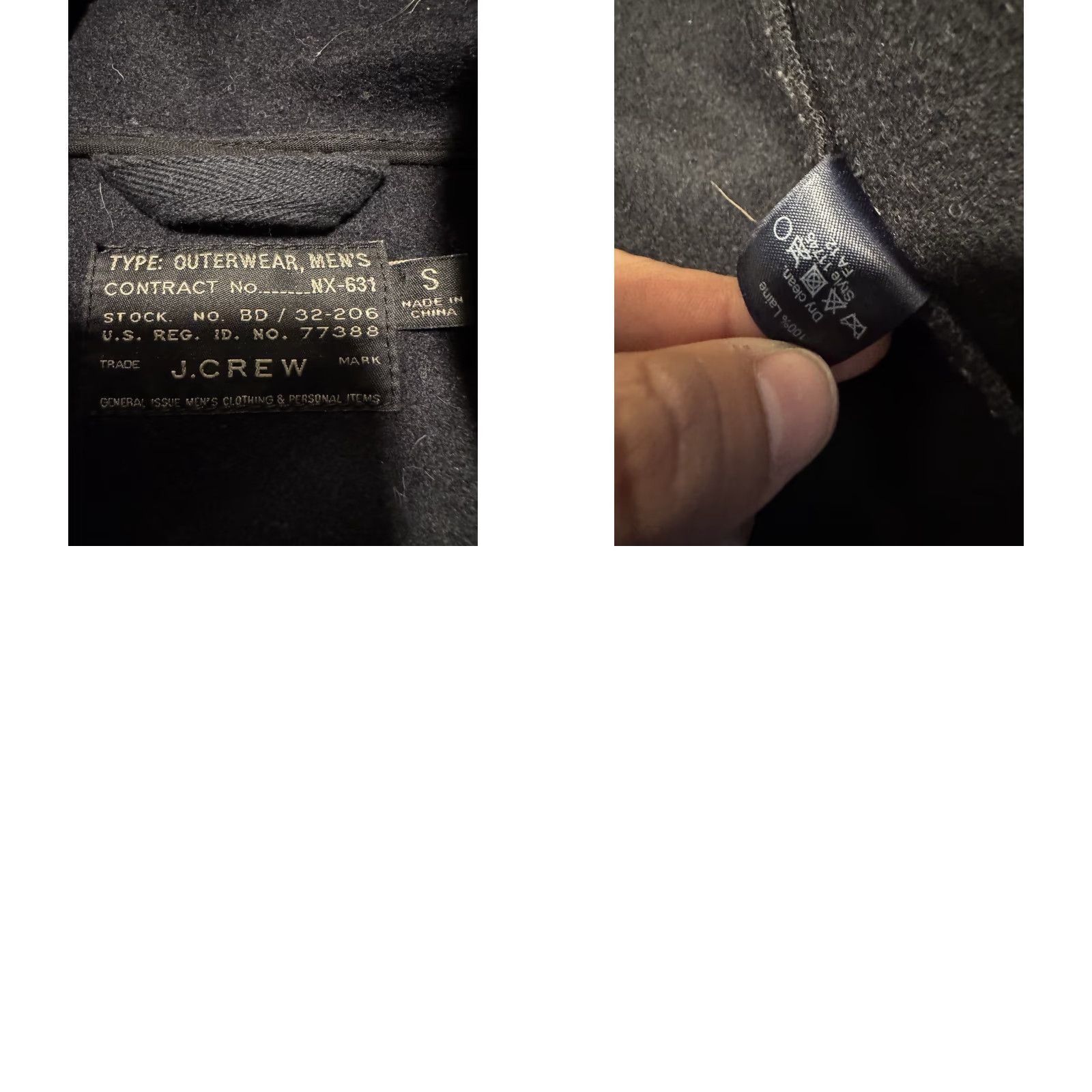 J.Crew J.Crew NX-631 Heritage Hooded Black Wool Toggle Duffle Coat Jacket Men's Small Size US S / EU 44-46 / 1 - 11 Thumbnail