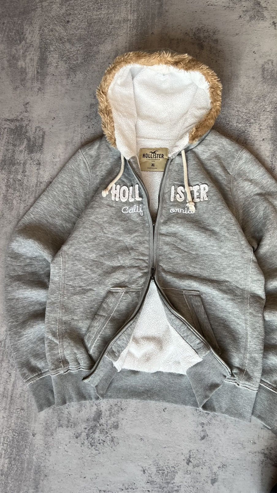 Hollister Hollister California VTG 2000s faux fur zip up hoodie jacket Size XL / US 12-14 / IT 48-50 - 4 Thumbnail