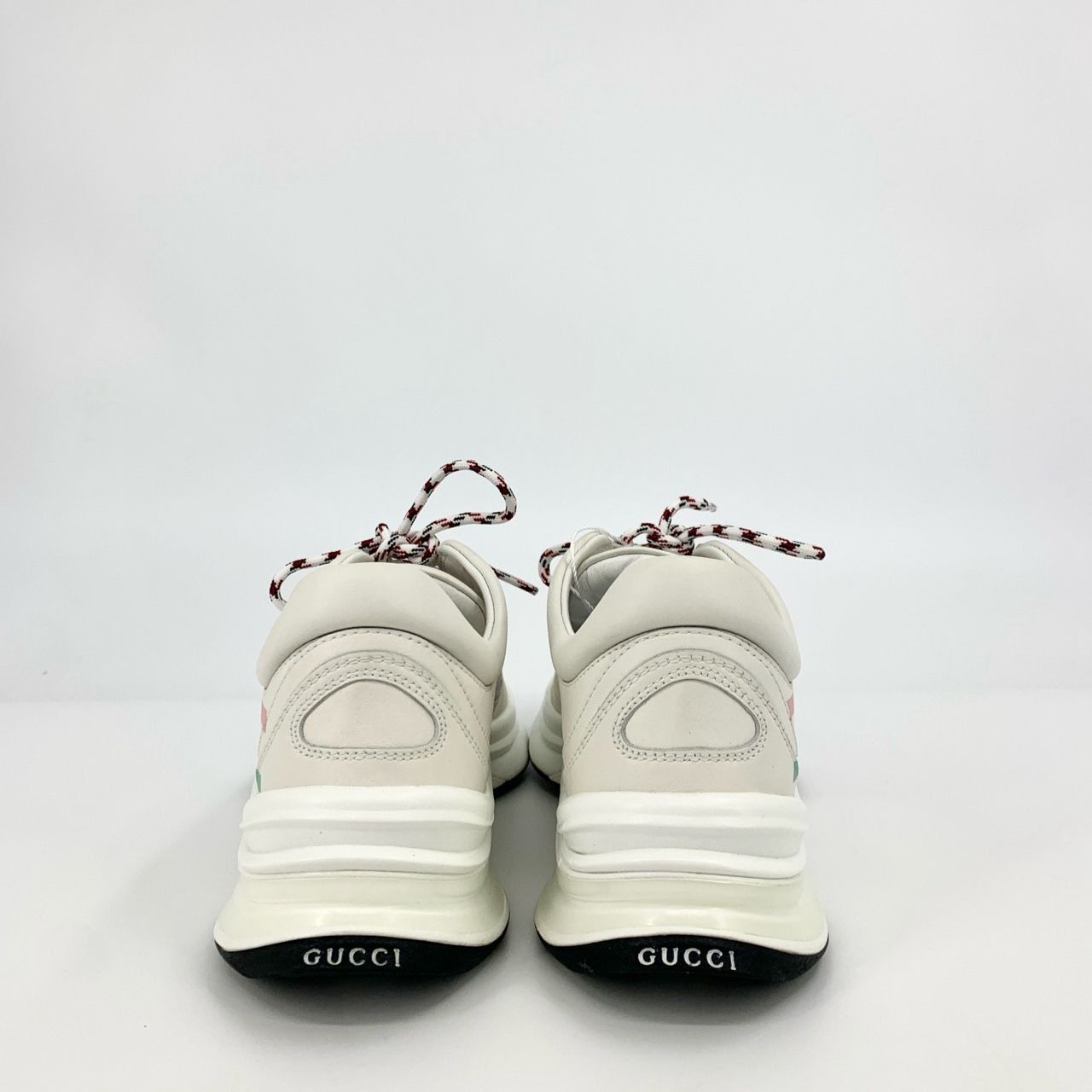 Gucci Gucci Womens White Lace-Up Low Top Sneakers 36.5 GG Logo Sol Size US 6.5 / IT 36.5 - 5 Thumbnail