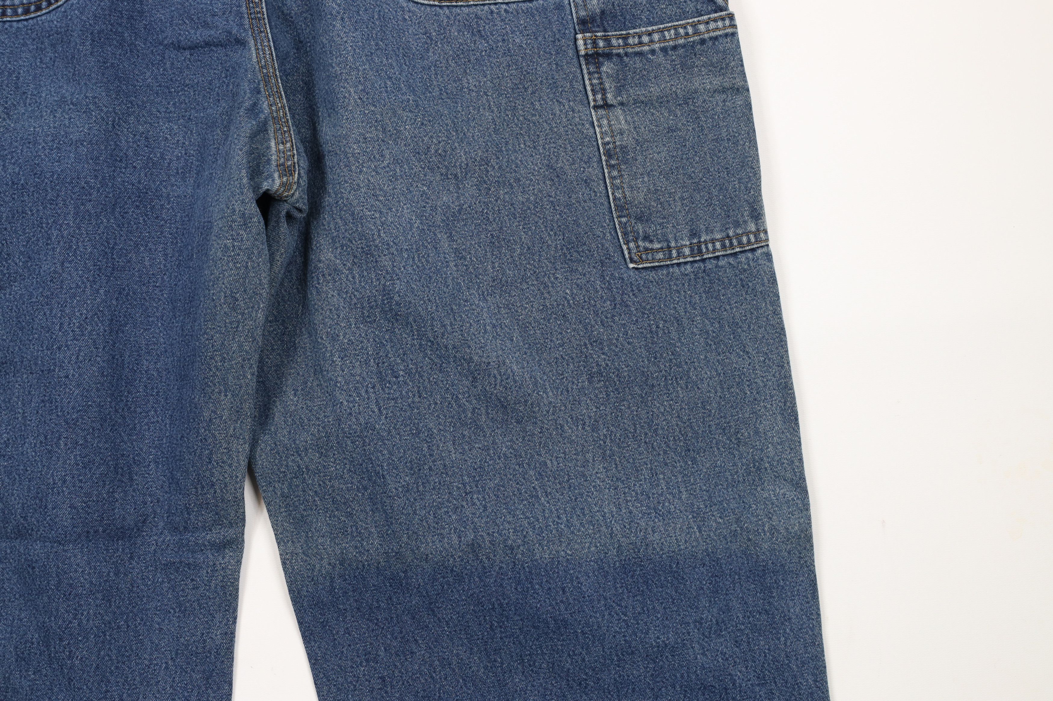Carhartt × Vintage Vintage Carhartt Spell Wide Leg Dungaree Denim Jeans Blue Size US 38 / EU 54 - 10 Thumbnail