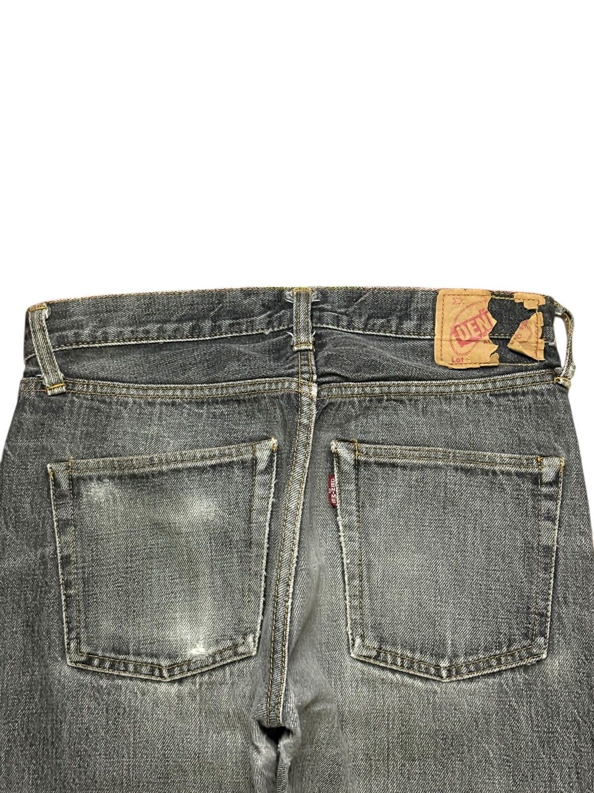 Denime Vintage Japan Denime Selvedge Faded Wash Distressed Jeans Size US 30 / EU 46 - 9 Thumbnail