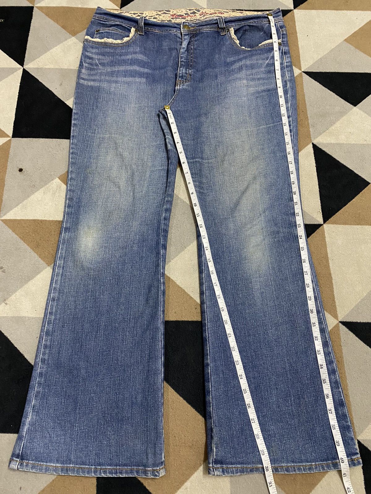 Japanese Brand Vintage Japanese Brands Blue Wash Flare Jeans Size US 37 - 10 Thumbnail