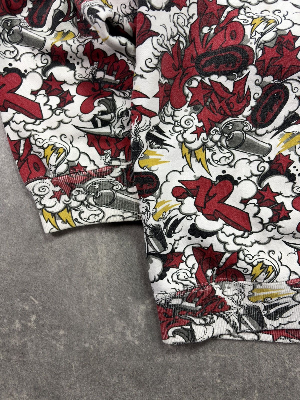 Ecko Unltd. 00s Ecko Unlimited AOP Multilogo Printed Baggy Zip Hoodie XL Size US XL / EU 56 / 4 - 13 Thumbnail