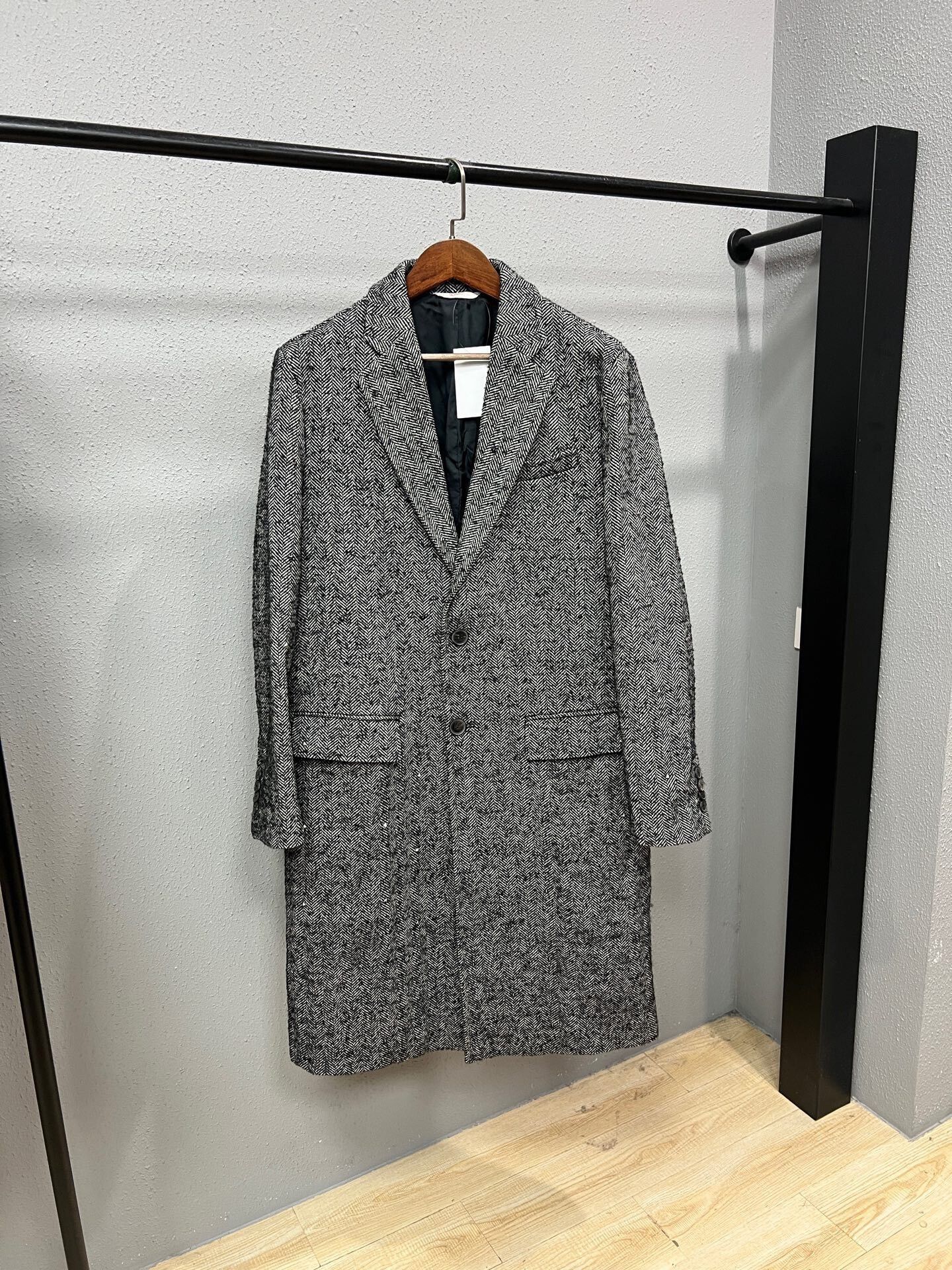 valentino houndstooth coat with studs