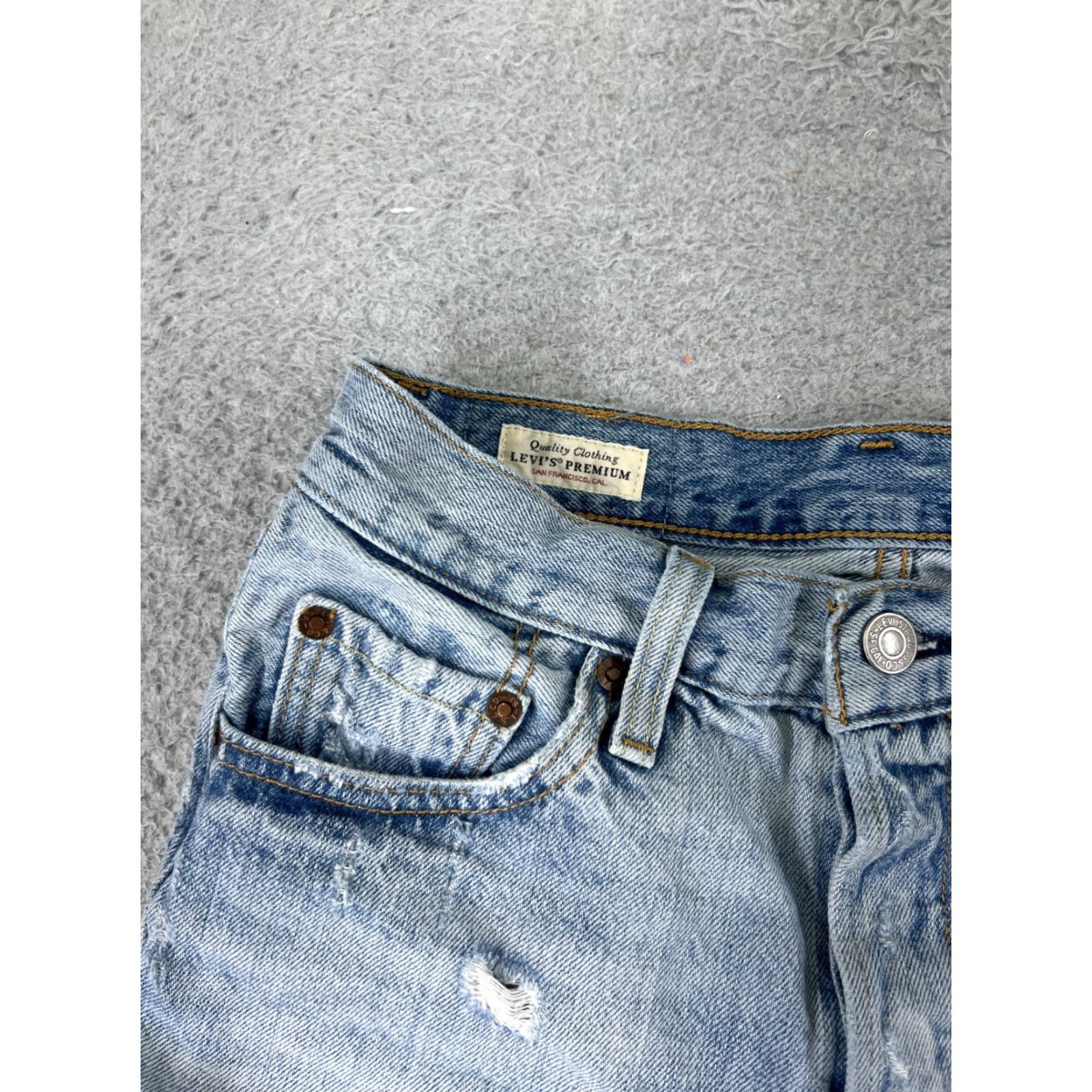 Bdg VINTAGE BDG Shorts Womens 31 Blue Denim Jean Cutoff Mom High Rise Distressed Cotton 29x2 Size 24" / US 00 / IT 34 - 4 Thumbnail