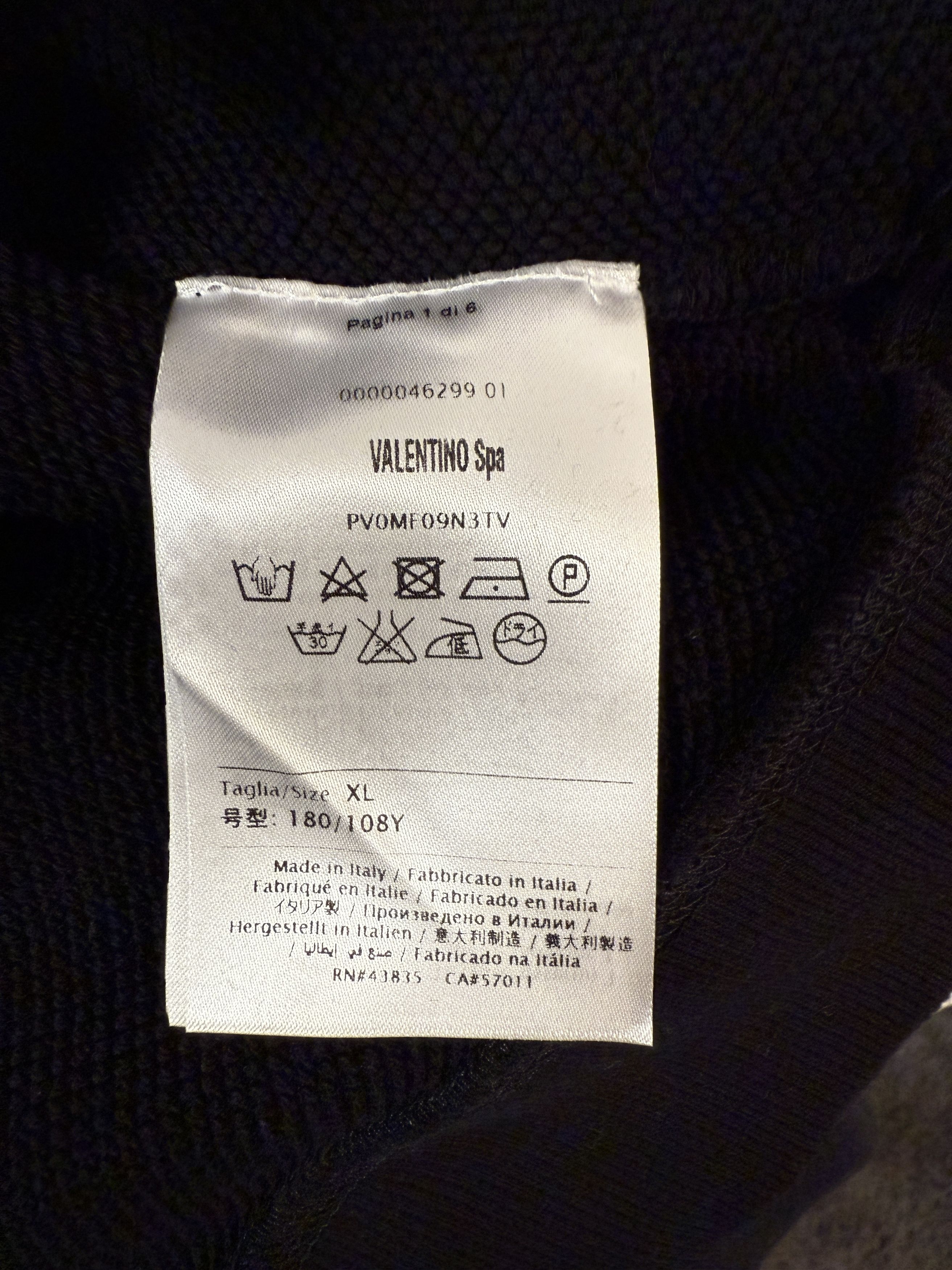 Valentino Valentino Vertical VLTN Sweatshirt Size US XL / EU 56 / 4 - 4 Thumbnail