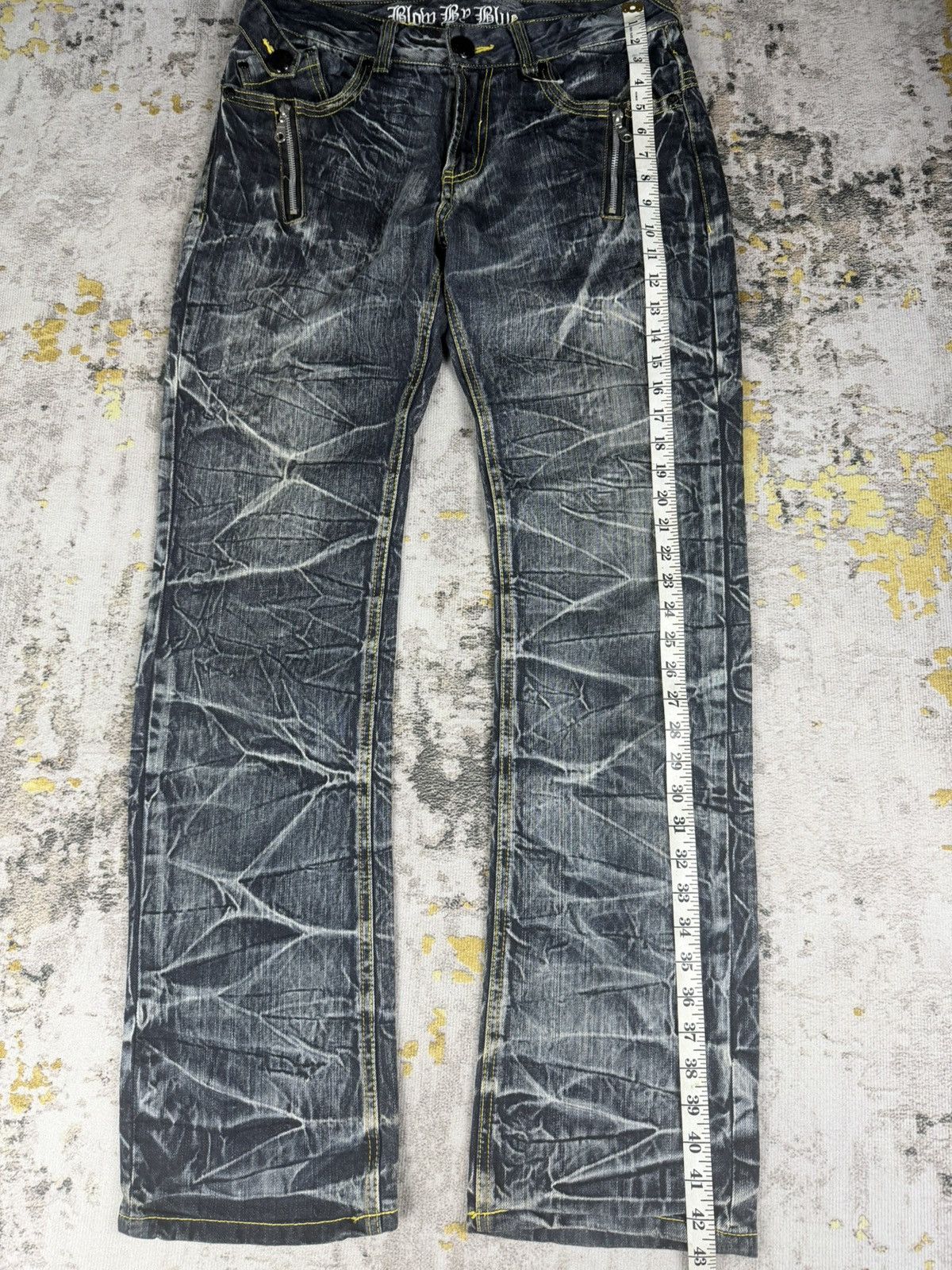 semanticdesign Rare Blow By Blue Insane Clawmark Mudwash Jeans Size US 32 / EU 48 - 7 Thumbnail
