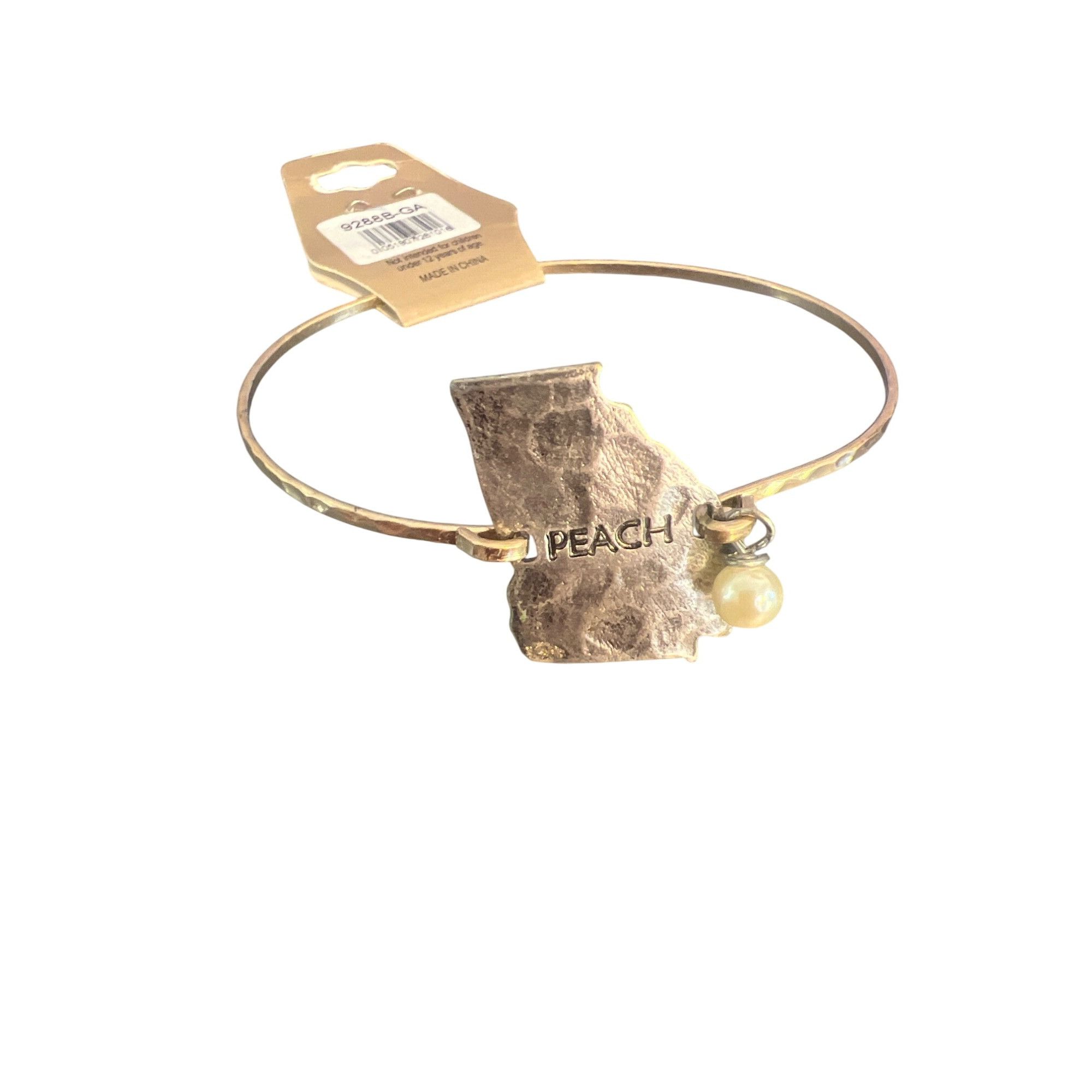 Other Georgia Peach Charm Bracelet By Crave Gold Tone Bangle Faux Size ONE SIZE - 1 Thumbnail