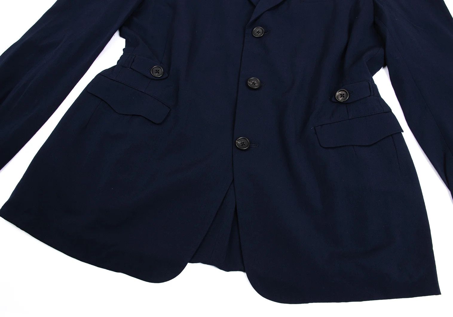 Yohji Yamamoto Yohji Yamamoto Wool Gabardine Jacket Navy M Size US M / EU 48-50 / 2 - 10 Thumbnail