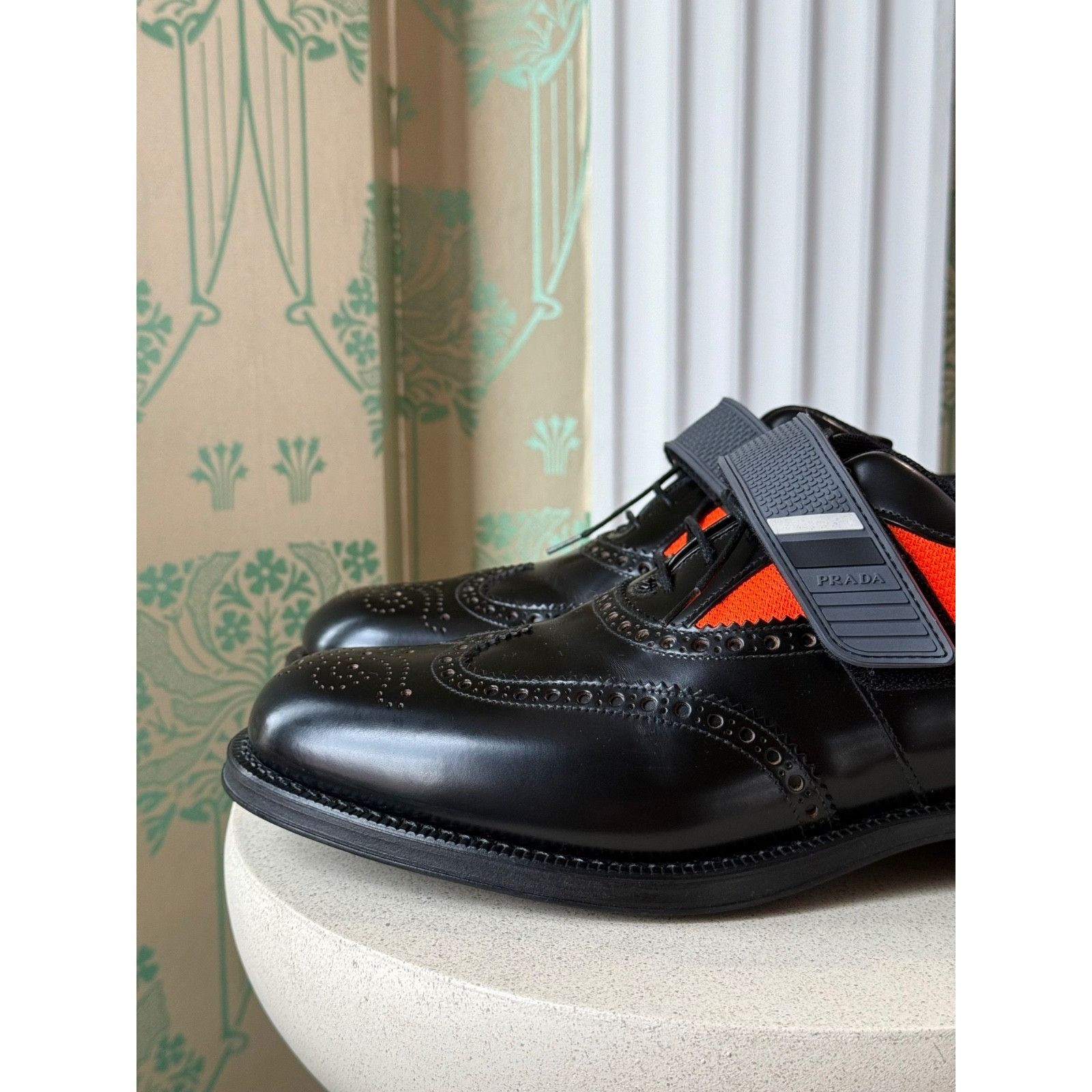 Prada Prada Runway Hybrid Leather Derby Wingtip Oxfords Sneakers Size US 10.5 / EU 43-44 - 3 Thumbnail