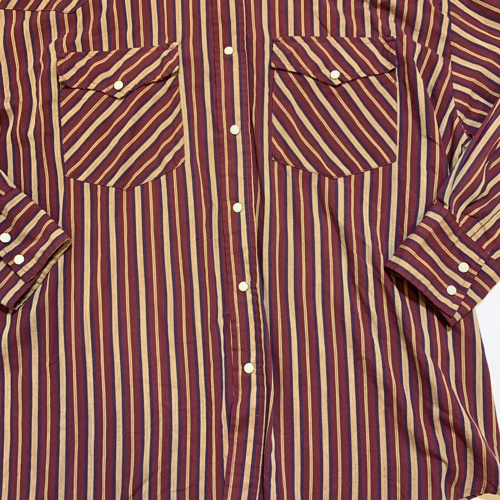 Vintage Stoneriver Outfitters Striped Pearl Snap Western Shirt Size US XL / EU 56 / 4 - 2 Thumbnail