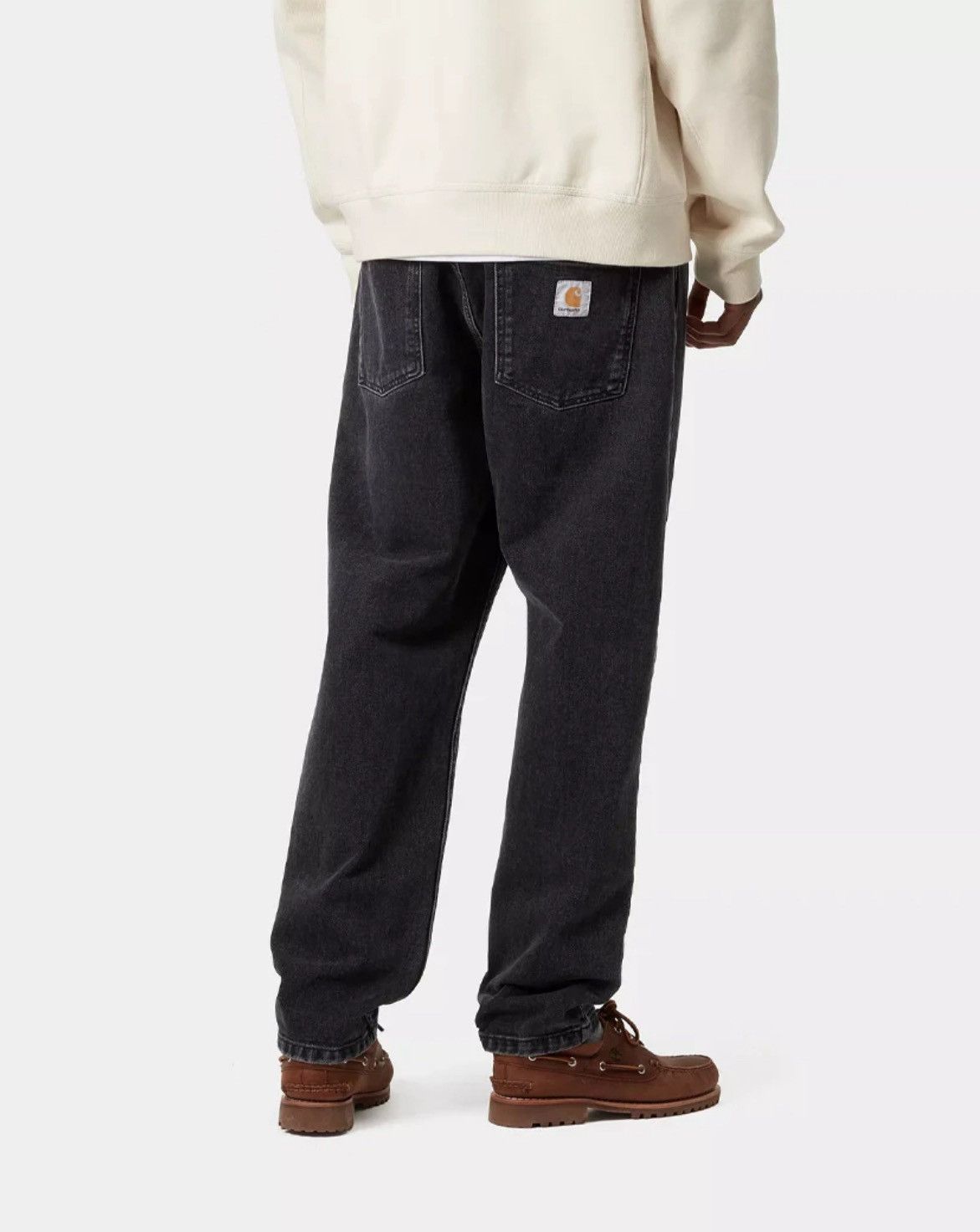 Carhartt Wip Carhartt WIP Newel Pants Denim Men Black 31 L Washed Jeans Size US 31 - 6 Thumbnail
