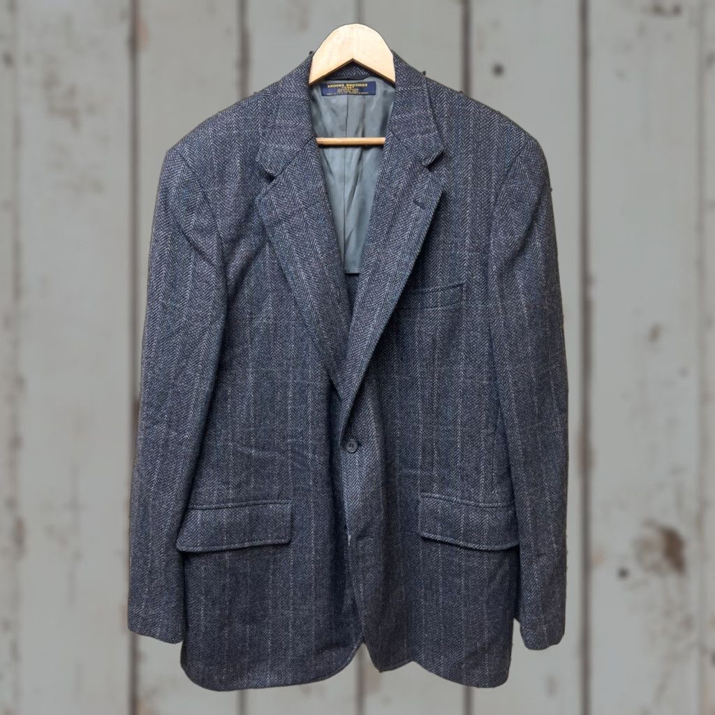 Brooks Brothers VINTAGE Brooks Brothers 346 Feathertweed Wool Two Button Men's Sz 43 Long *As Is* Size 46R - 1 Thumbnail