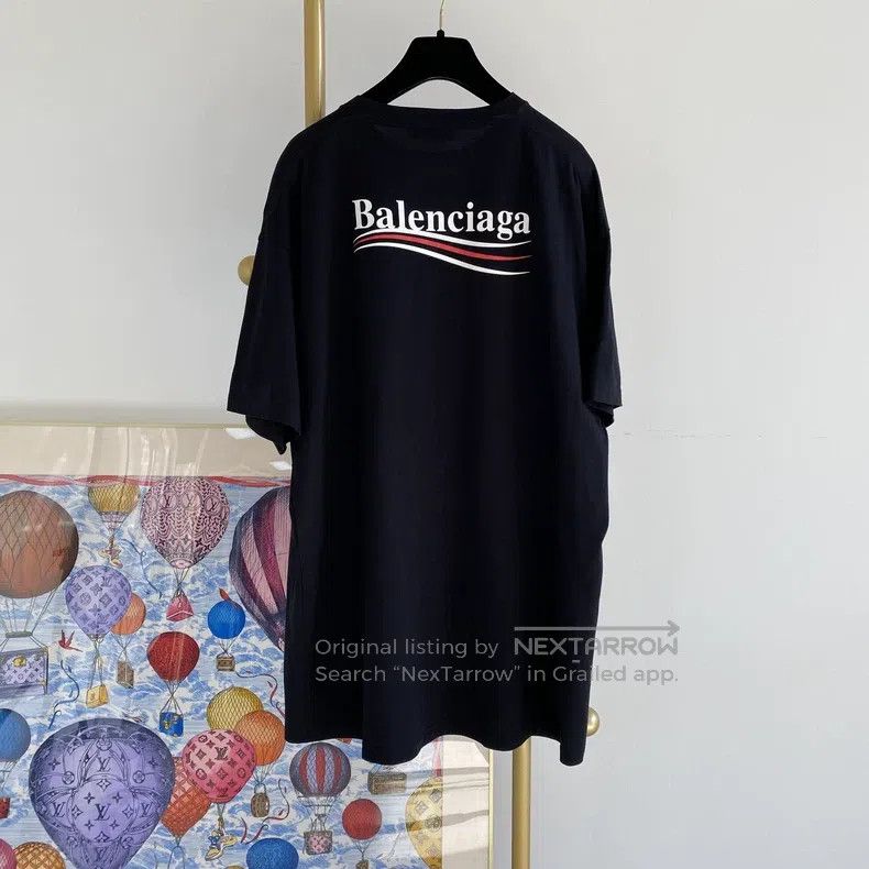 Balenciaga Balenciaga Letter Logo Black T-Shirt Size US M / EU 48-50 / 2 - 2 Thumbnail