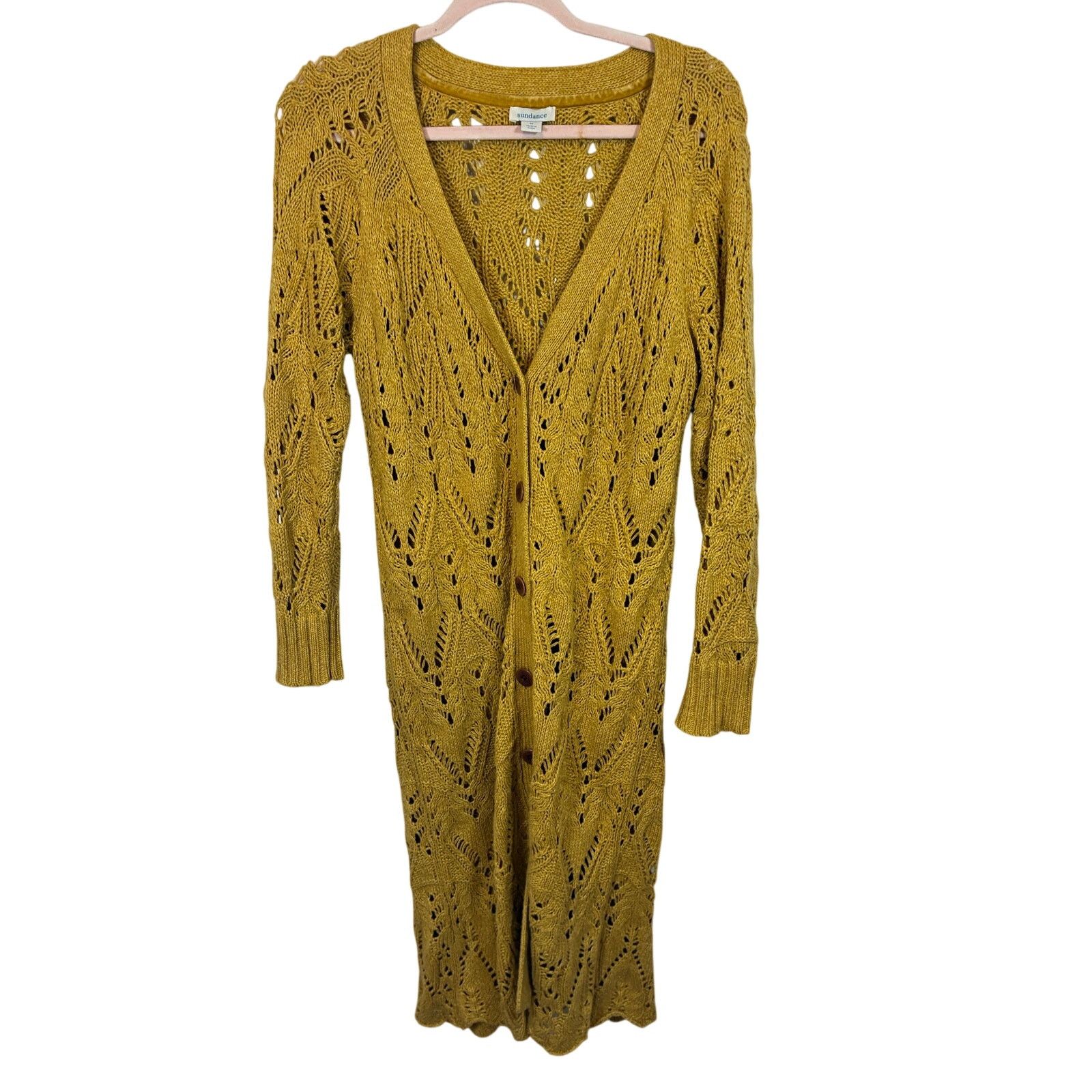 Other Sundance Autumn Light Silk Blend Pointelle Duster Cardigan M Size M / US 6-8 / IT 42-44 - 2 Thumbnail