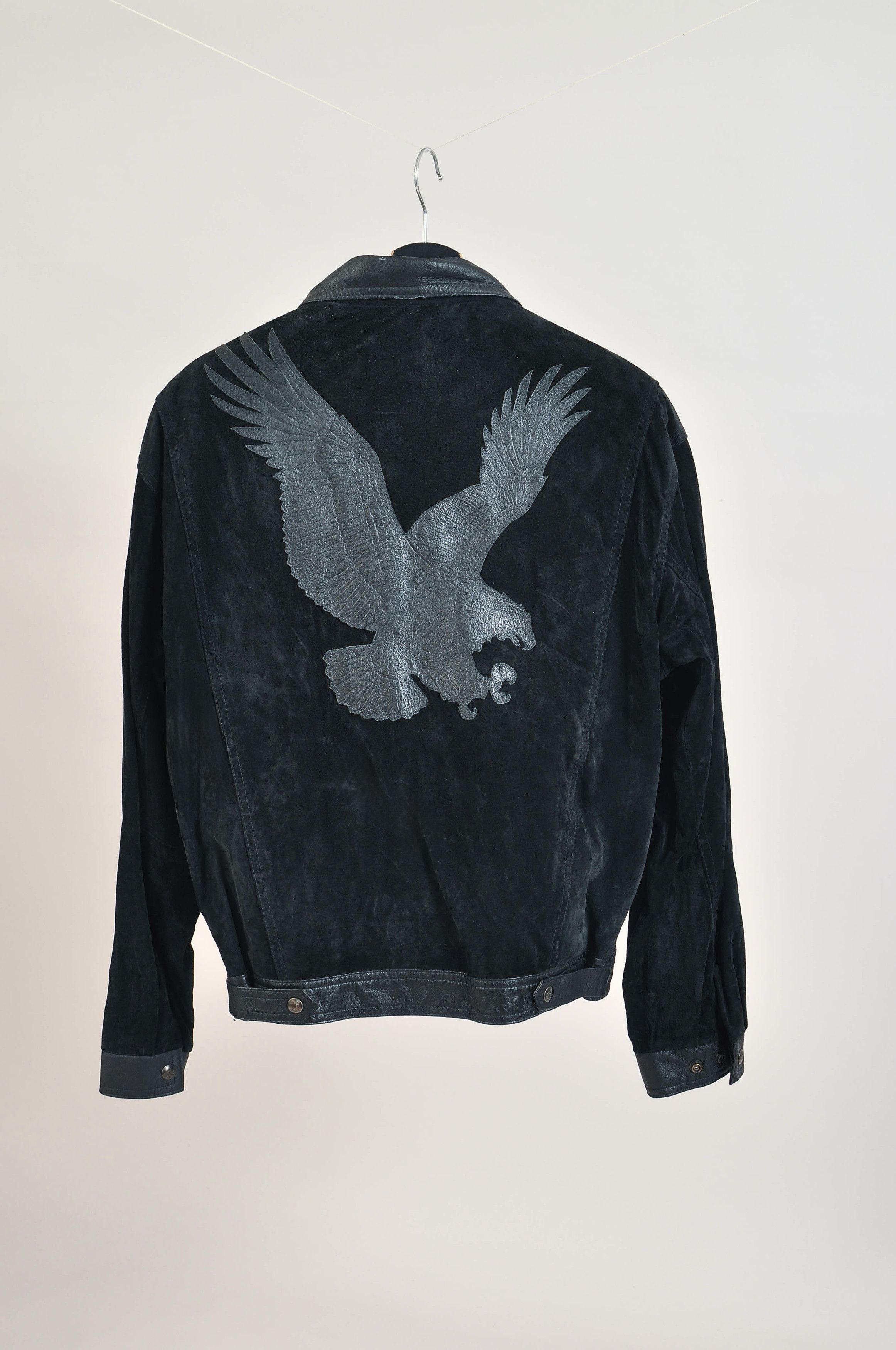 Other Vintage 80s Suede Leather Black Jacket Size US M / EU 48-50 / 2 - 1 Thumbnail