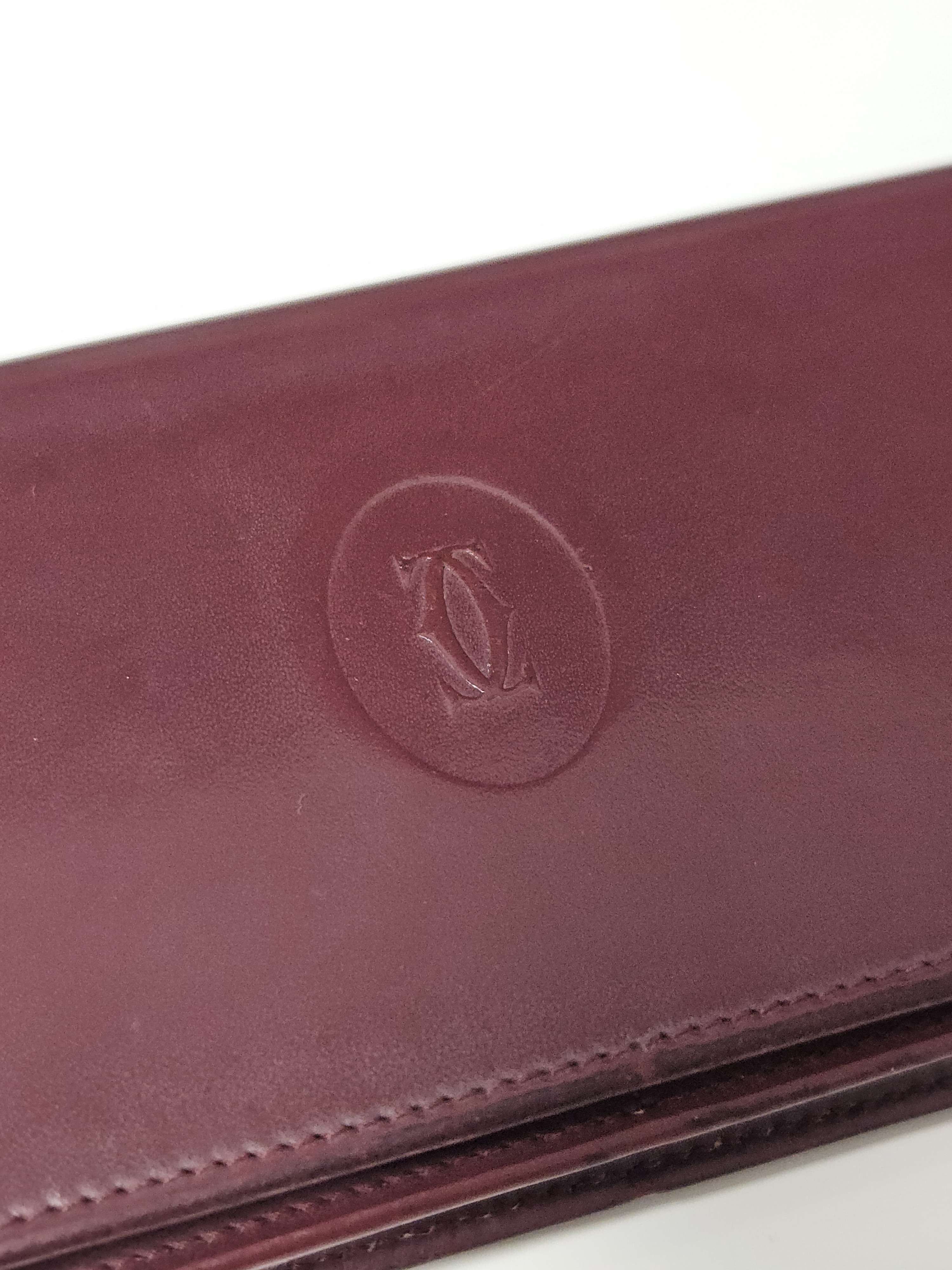 Cartier Cartier Long Wallet - Burgundy Leather Size ONE SIZE - 5 Thumbnail