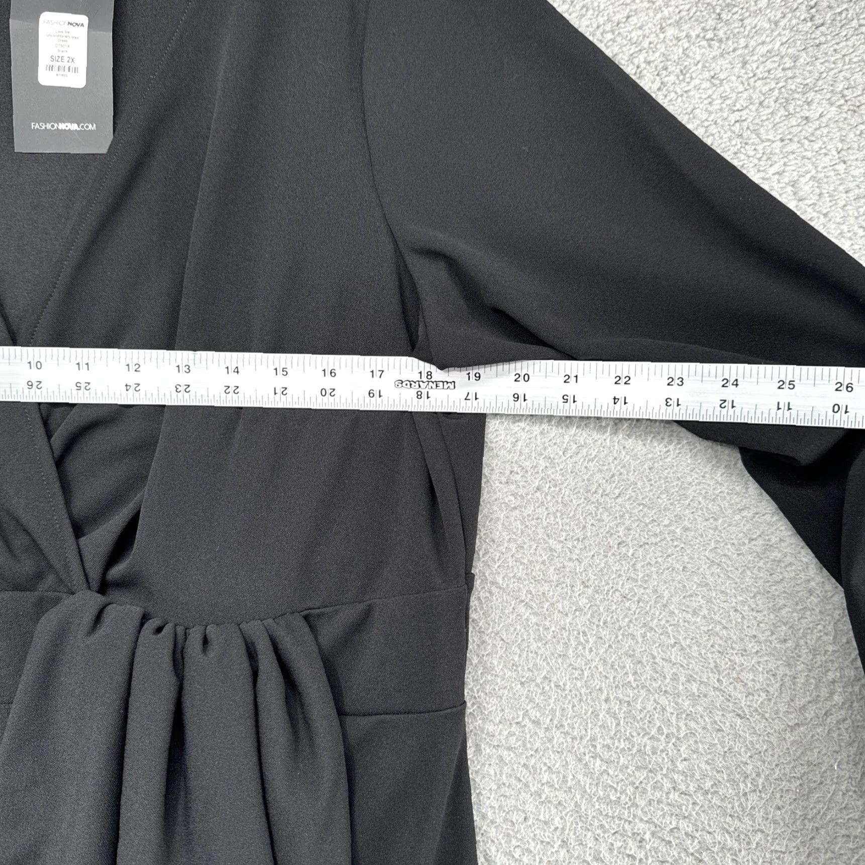 Fashion Nova Fashion Nova Dress Maxi Black Long Sleeve 2X Love Me Unconditionally NEW Size XXL / US 16-18 / IT 52-54 - 4 Thumbnail