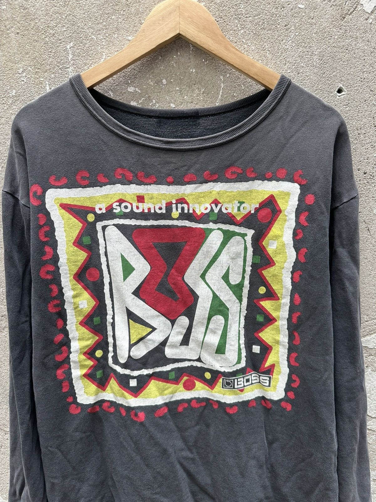 Band Tees Vintage 90's Boss " A Sound Invator " Longsleeve Faded Tees Size US L / EU 52-54 / 3 - 3 Thumbnail