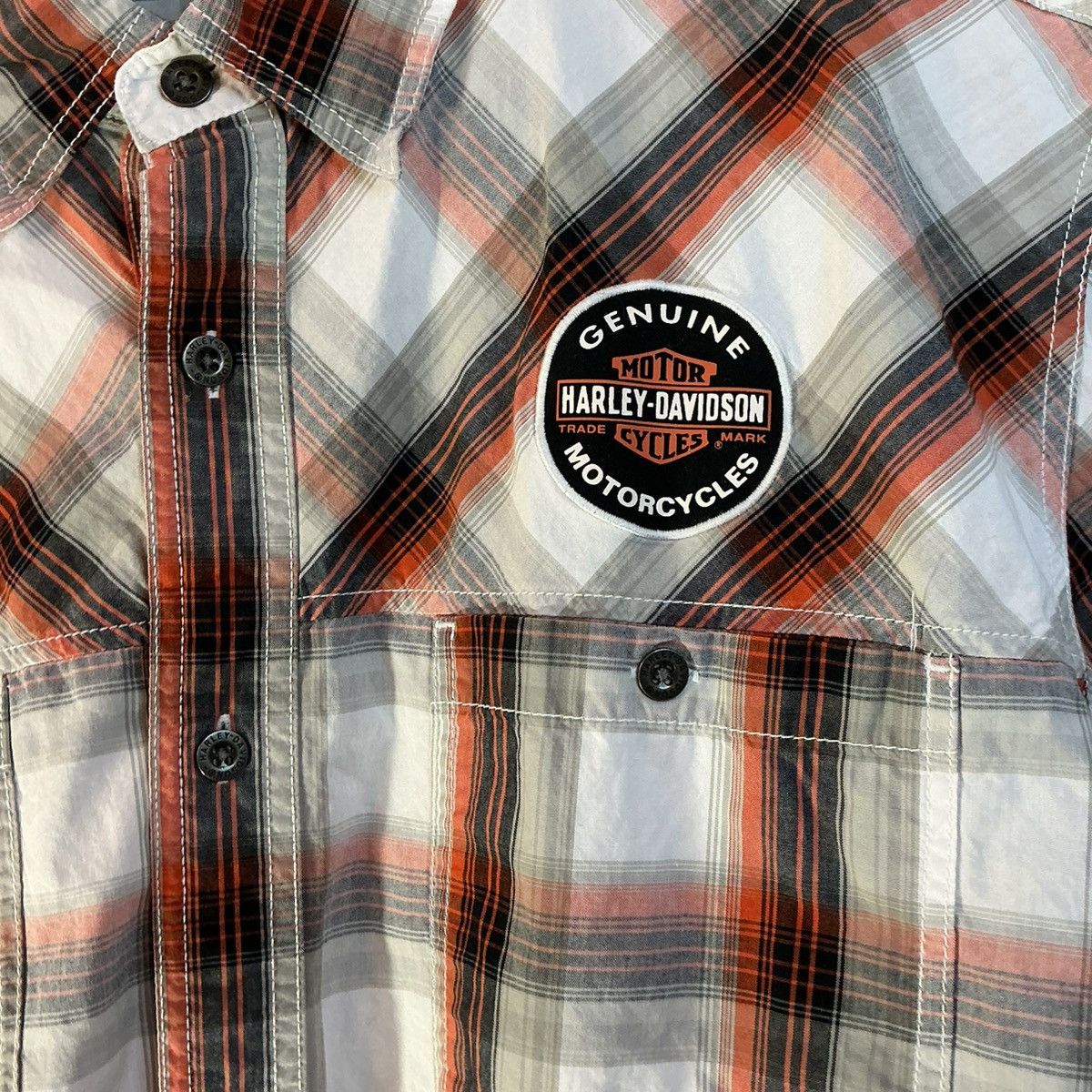Harley Davidson Harley Davidson Plaid Shirt 2XL Button Up Back Logo Mens Size US XXL / EU 58 / 5 - 2 Thumbnail