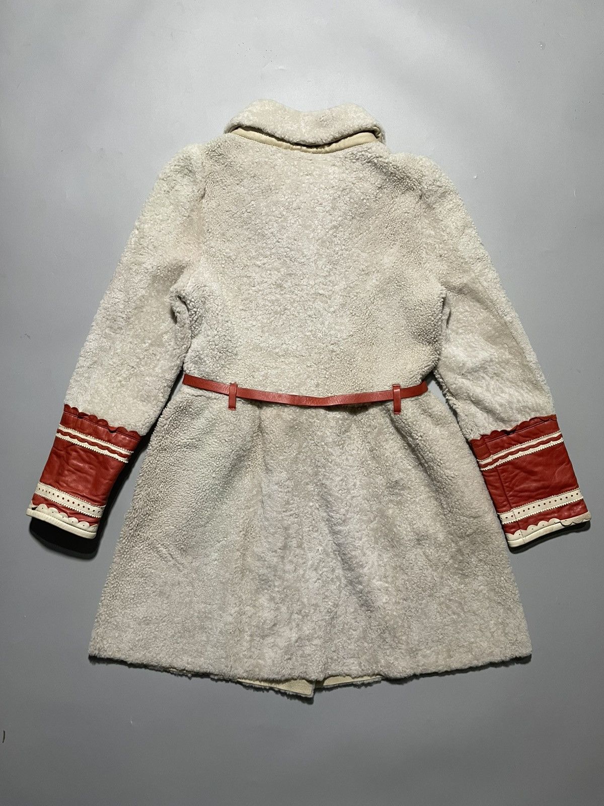 RED Valentino Red Valentino Lamb Fur Trench Coat Size S / US 4 / IT 40 - 15 Thumbnail