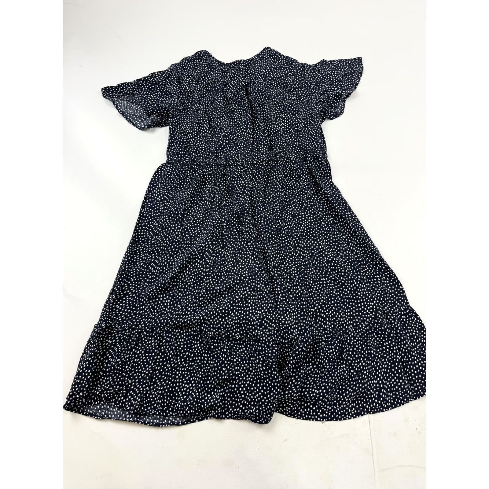 Vintage VINTAGE PINUP FASHION Dress Womens 18W Blue Polka Dot V Neck Fit & Flare Knee Length Size XXL / US 16-18 / IT 52-54 - 7 Thumbnail