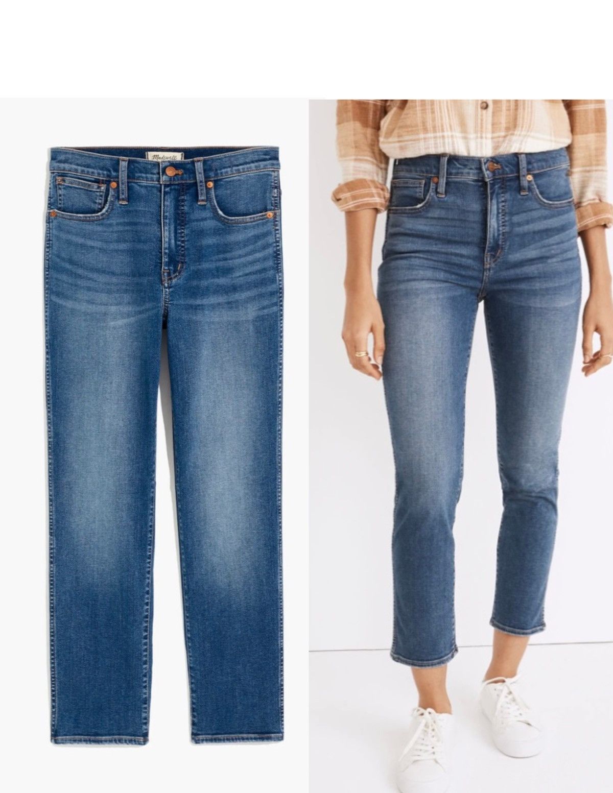 Madewell Madewell Stovepipe High-Rise Jeans, Sz 31 Dearham Wash Size 31" - 1 Thumbnail