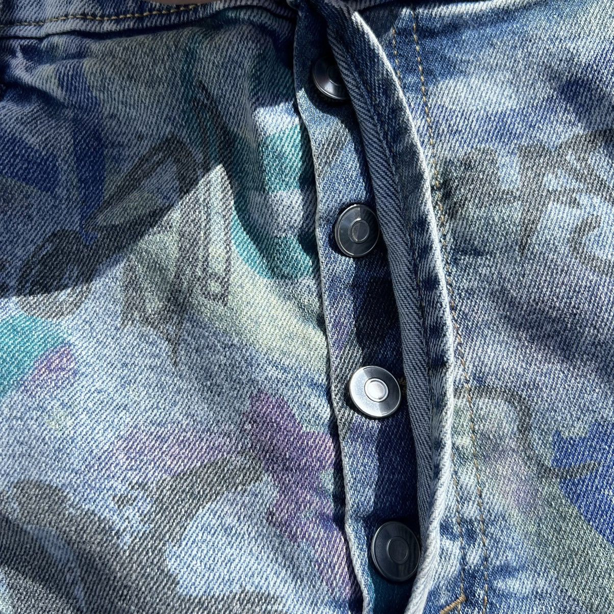 Japanese Brand × Other VTG WILD FABLE ORIGINAL PAINTED JEANS (UNISEX) Size US 38 / EU 54 - 4 Thumbnail