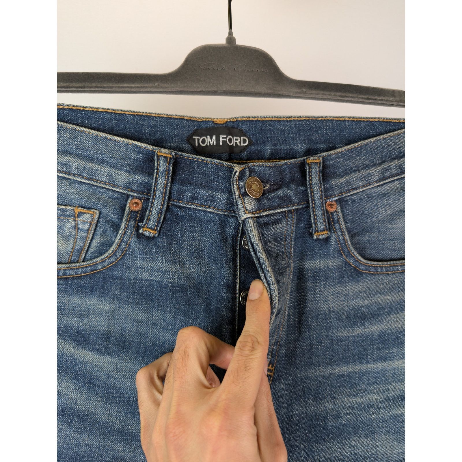 Tom Ford o1rshd1 Straight Jeans in Indigo Blue 32 Size US 32 / EU 48 - 6 Thumbnail