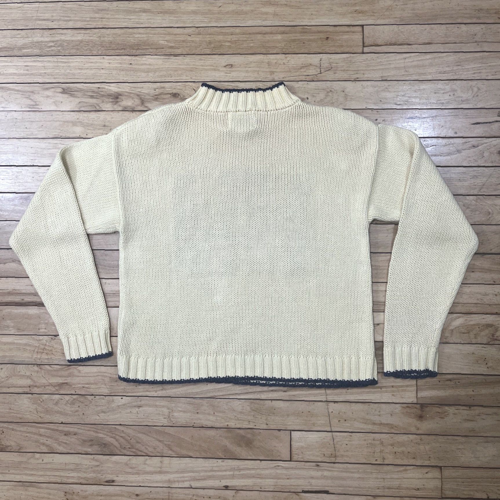 Vintage VINTAGE CHRISTOPHER & BANKS Sweater Women S Pullover Knit 90s Hand Embroidered Snowflake Shawl Neck Yellow Holiday Winter Cabin Snowflake Womens Size S / US 4 / IT 40 - 2 Thumbnail