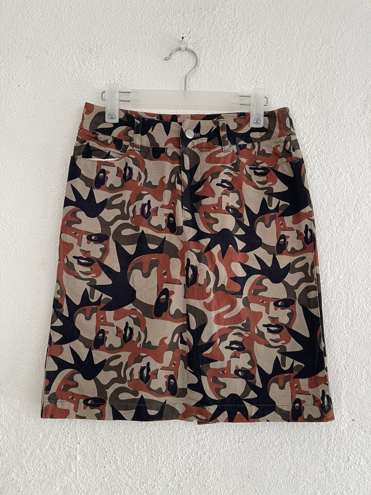 Designer × Jean Paul Gaultier Jean Paul Gaultier Fight Against Racism Camo Punk Skirt Size 28" / US 6 / IT 42 - 2 Thumbnail