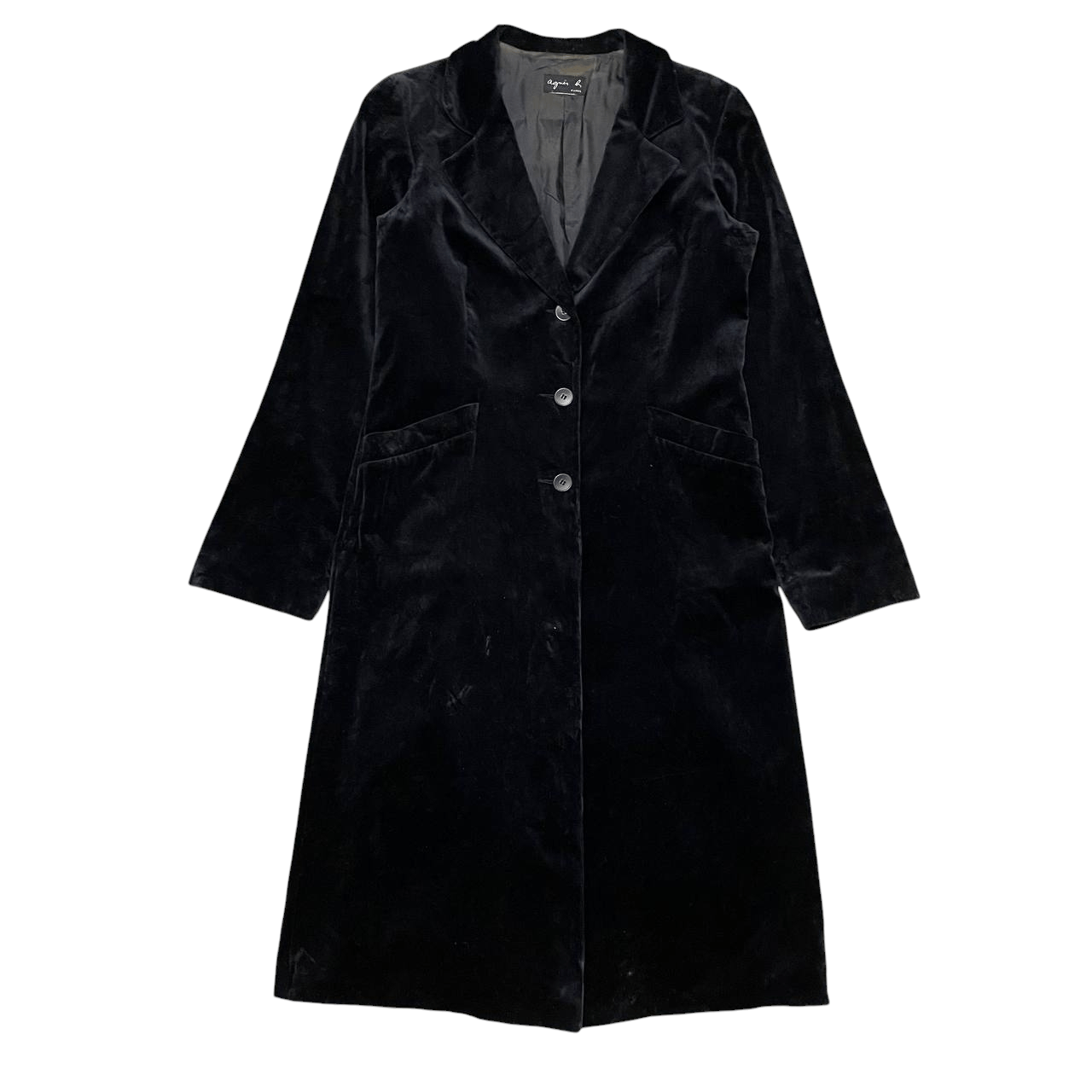 agnes b. Vintage Agnes B. Velvet Long Coat Size M / US 6-8 / IT 42-44 - 1 Thumbnail
