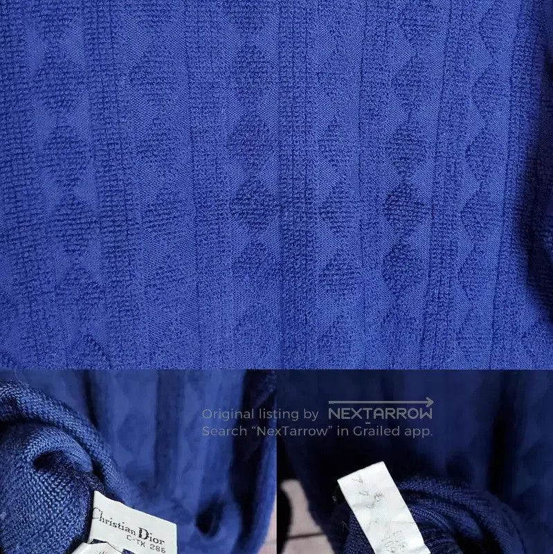 Dior Dior Navy Wool Blend Embroidered Sweater . Size M / US 6-8 / IT 42-44 - 7 Thumbnail