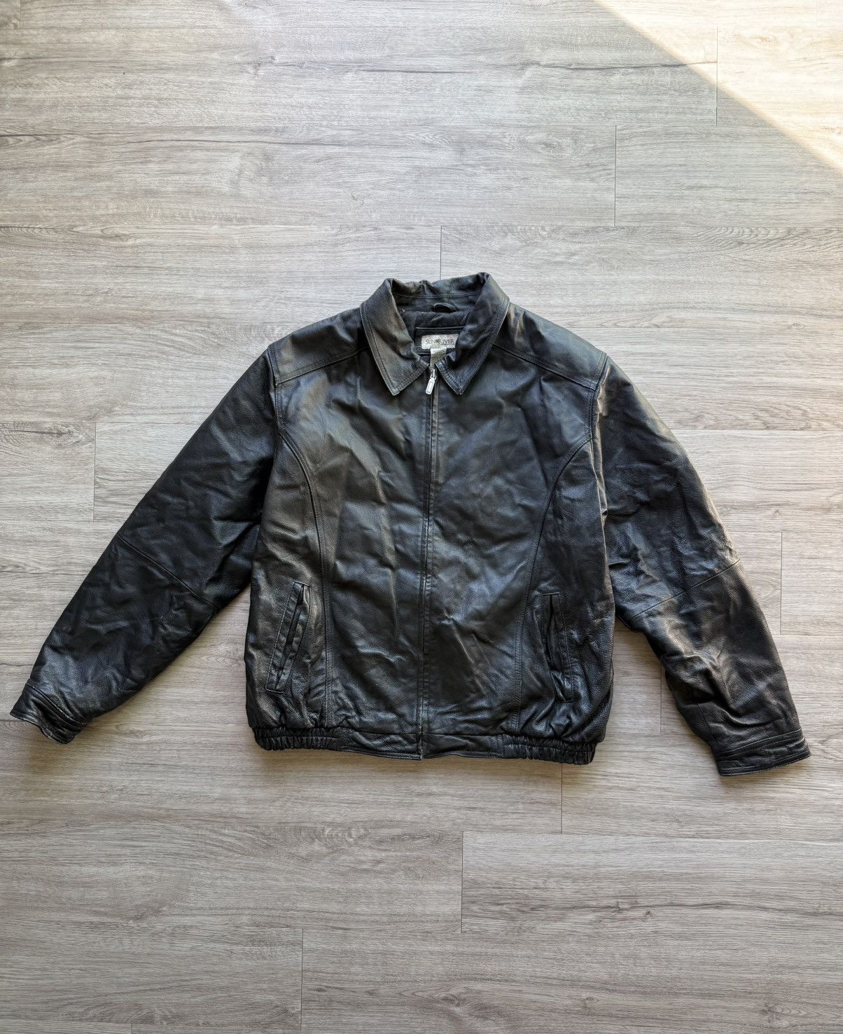 Vintage CRAZY Vintage Leather Jacket Size US L / EU 52-54 / 3 - 1 Thumbnail