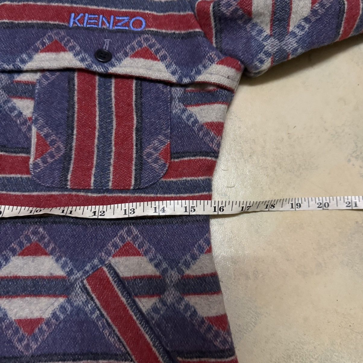 Kenzo Kenzo Navajo Motive Zipper Wool Jacket Size US S / EU 44-46 / 1 - 7 Thumbnail