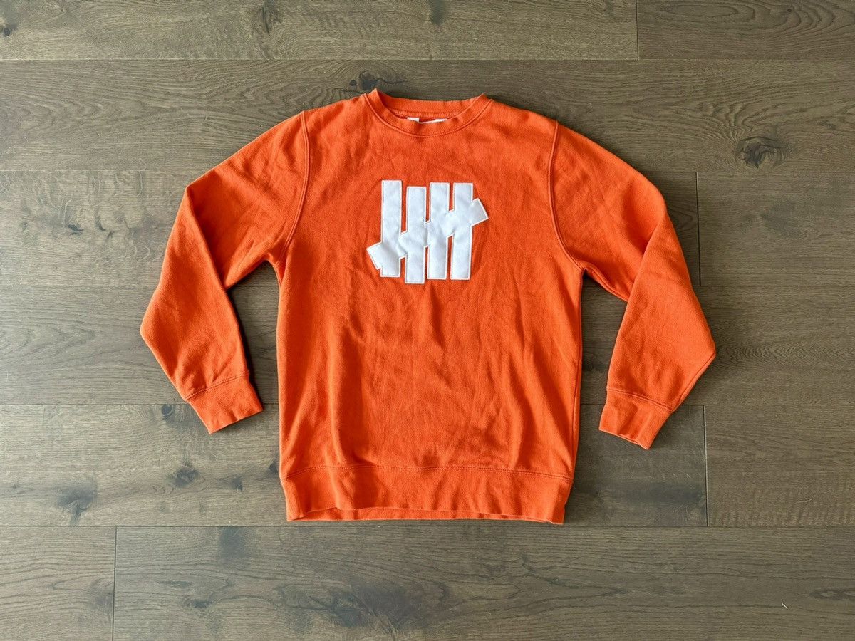 Undefeated Orange Big Logo Crewneck Sweatshirt Made in USA
