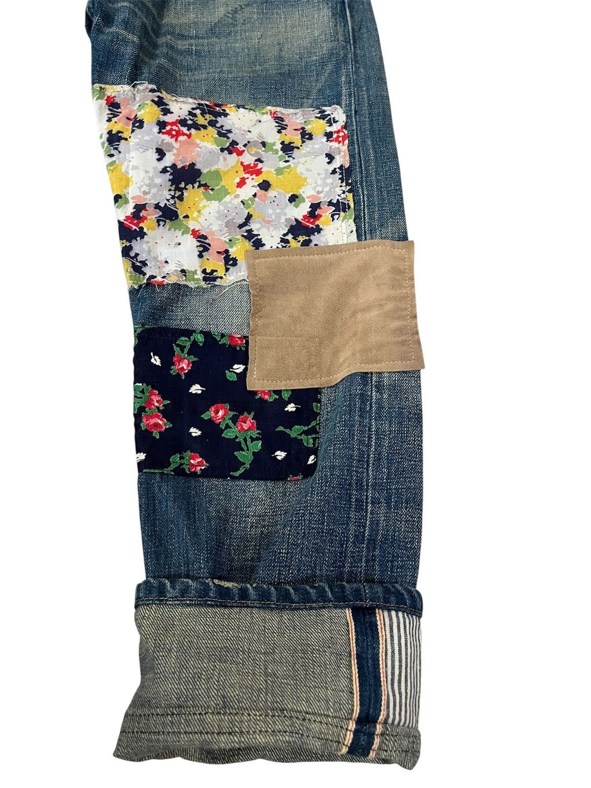 Junya Watanabe Junya Watanabe Comme Des Garcons Cdg Patchwork Cropped Jeans Size US 30 / EU 46 - 6 Thumbnail