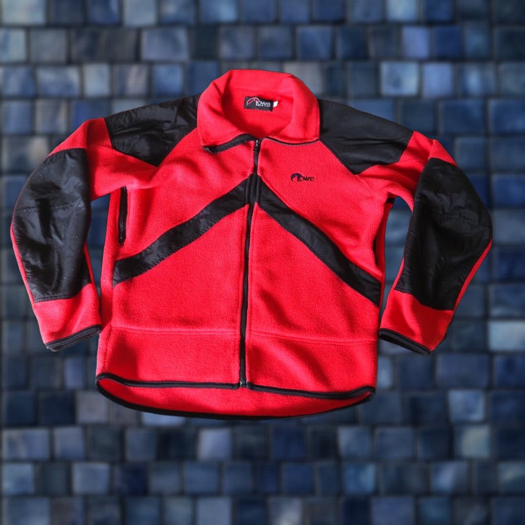 Vintage VTG Lowe Alpine Systems Jacket Mens L Fleece Outdoor Hiking Red Black 80s 90s Vintage Casual Activewear Zip Hoodie? Size US L / EU 52-54 / 3 - 1 Thumbnail