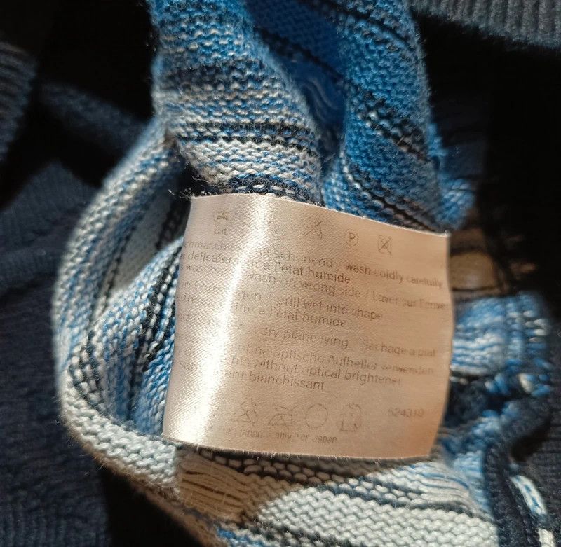 Carlo Colucci Carlo Colucci Limited Ed Black Blue 3D Sweater Crewneck M 48 Size US M / EU 48-50 / 2 - 15 Thumbnail