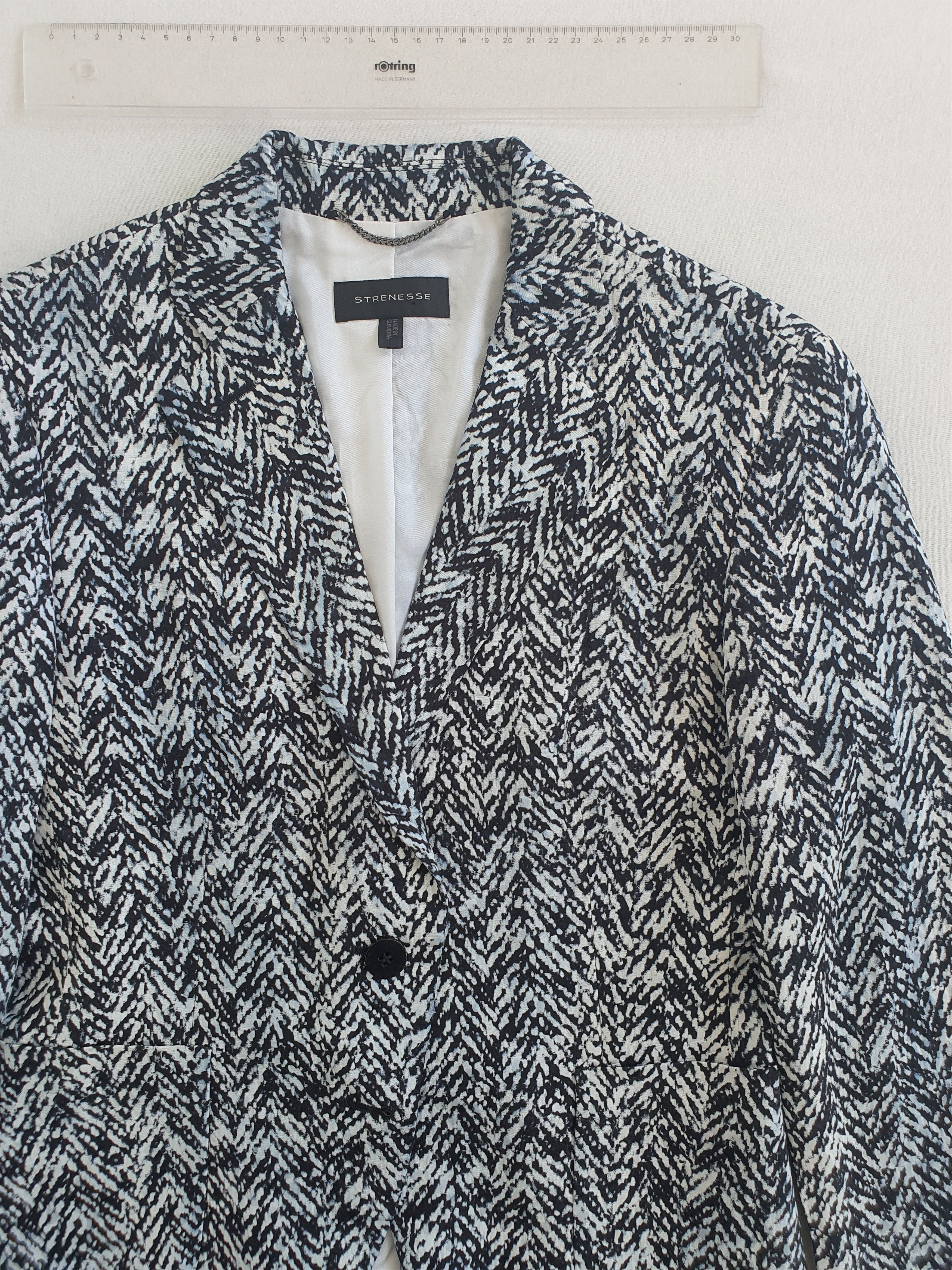 STRENESSE Vintage (00s) Blazer Jacket (Abstract Chevron) - US 2, GB 8 Size S / US 4 / IT 40 - 3 Thumbnail