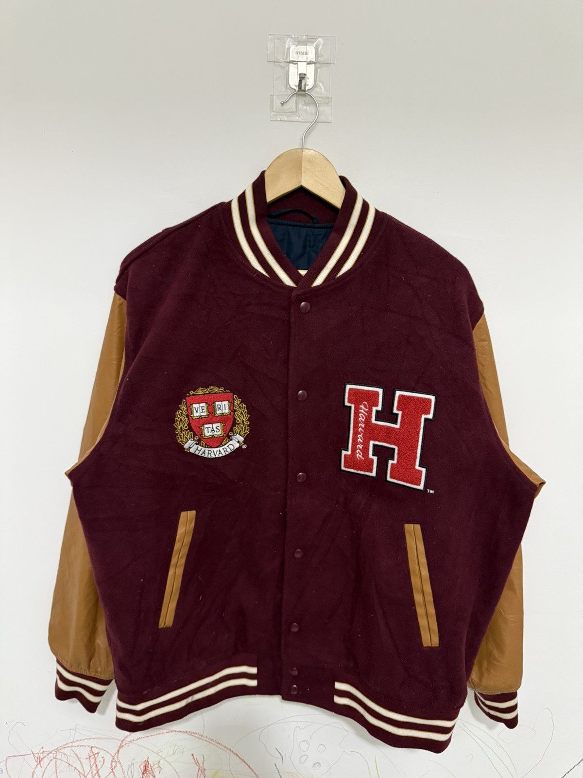 GU Vintage Harvard x GU Bomber Varsity Jacket Size US L / EU 52-54 / 3 - 1 Thumbnail