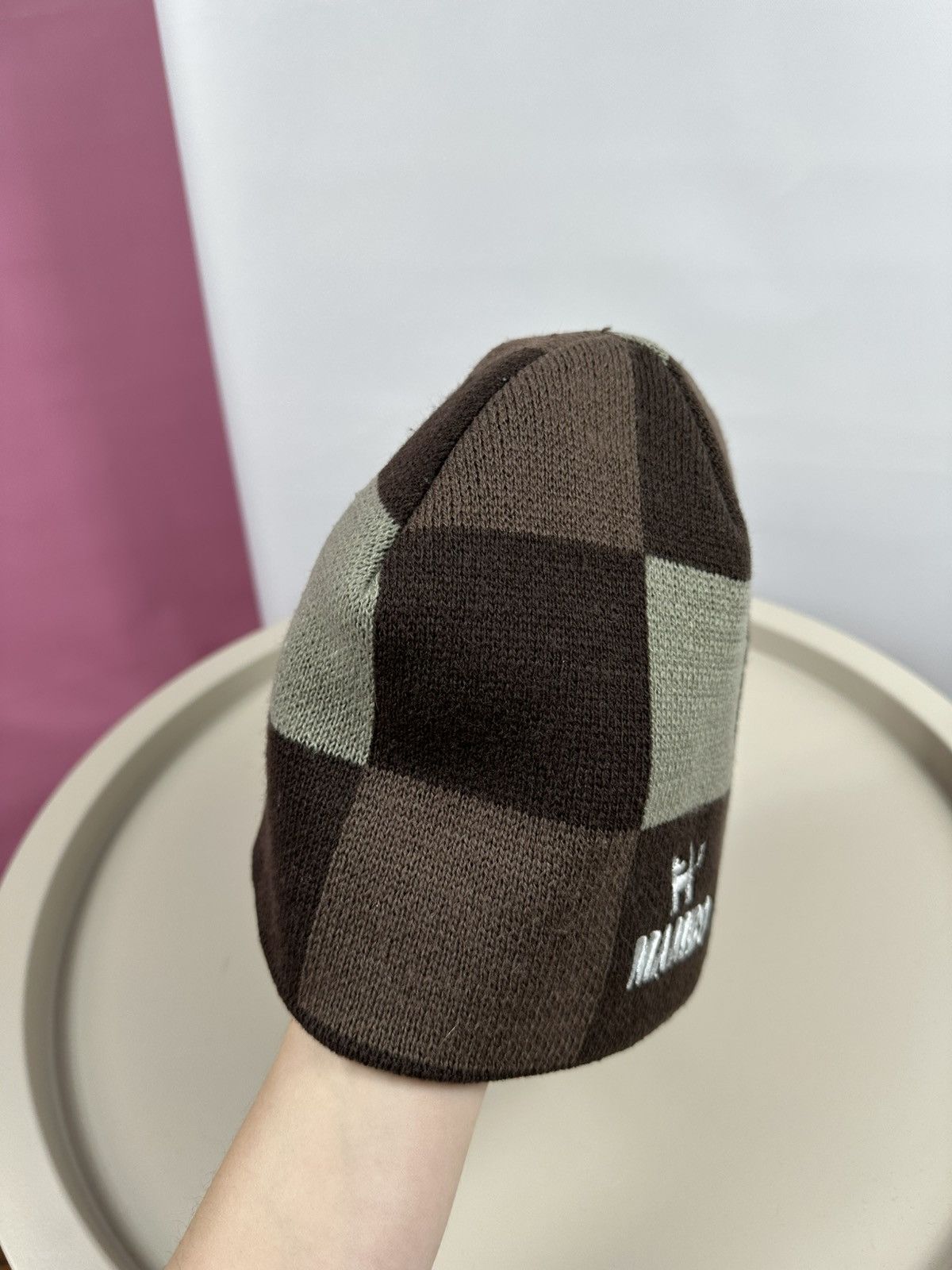 Mambo × Vintage Mambo Knitted check hat Size ONE SIZE - 8 Thumbnail