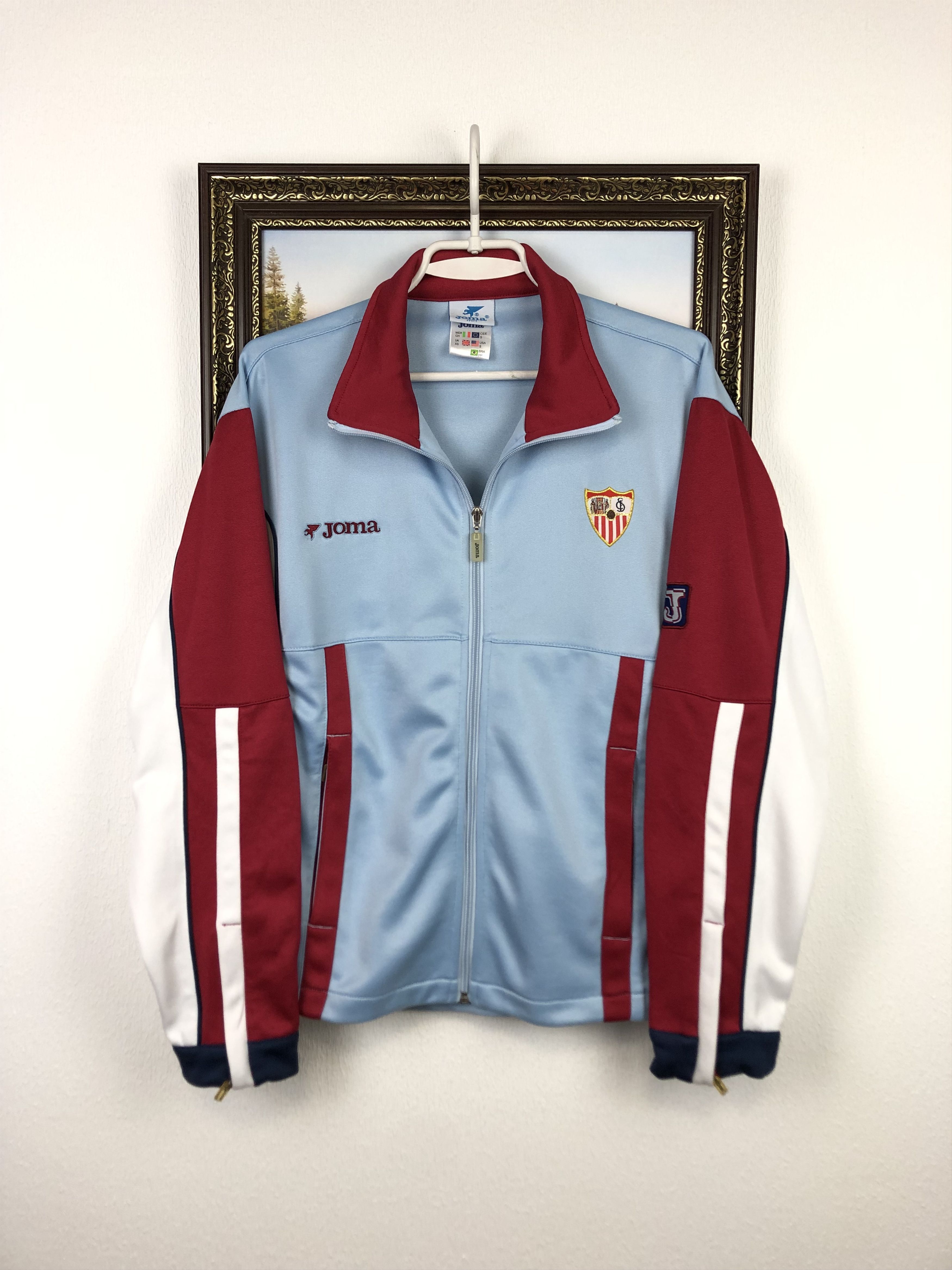 Vintage Joma Sevilla Football Jacket Soccer Track Top Mens